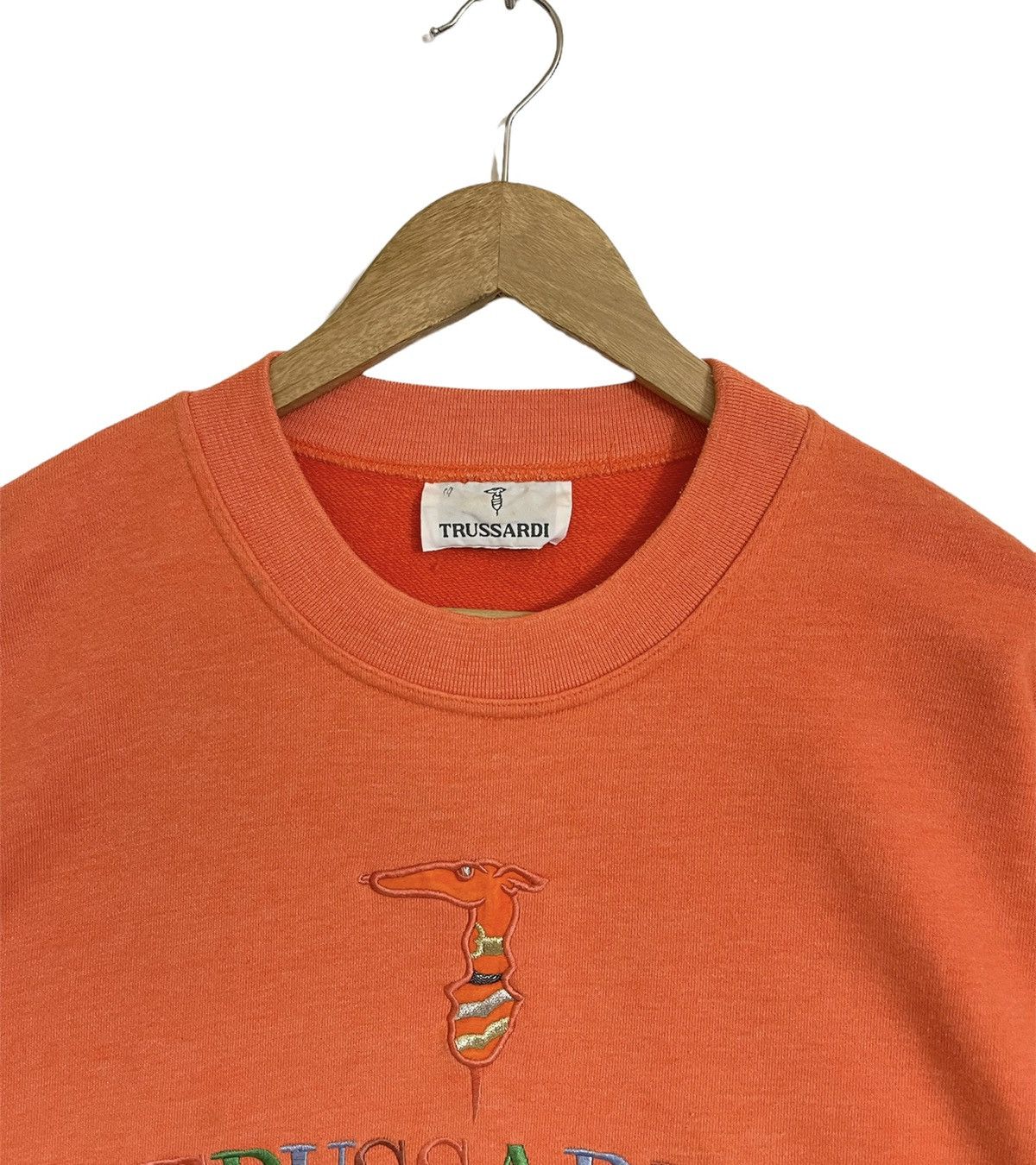 Trussardi Vintge trussardi crewneck multicolor logo embroidered logo Size US M / EU 48-50 / 2 - 4 Thumbnail
