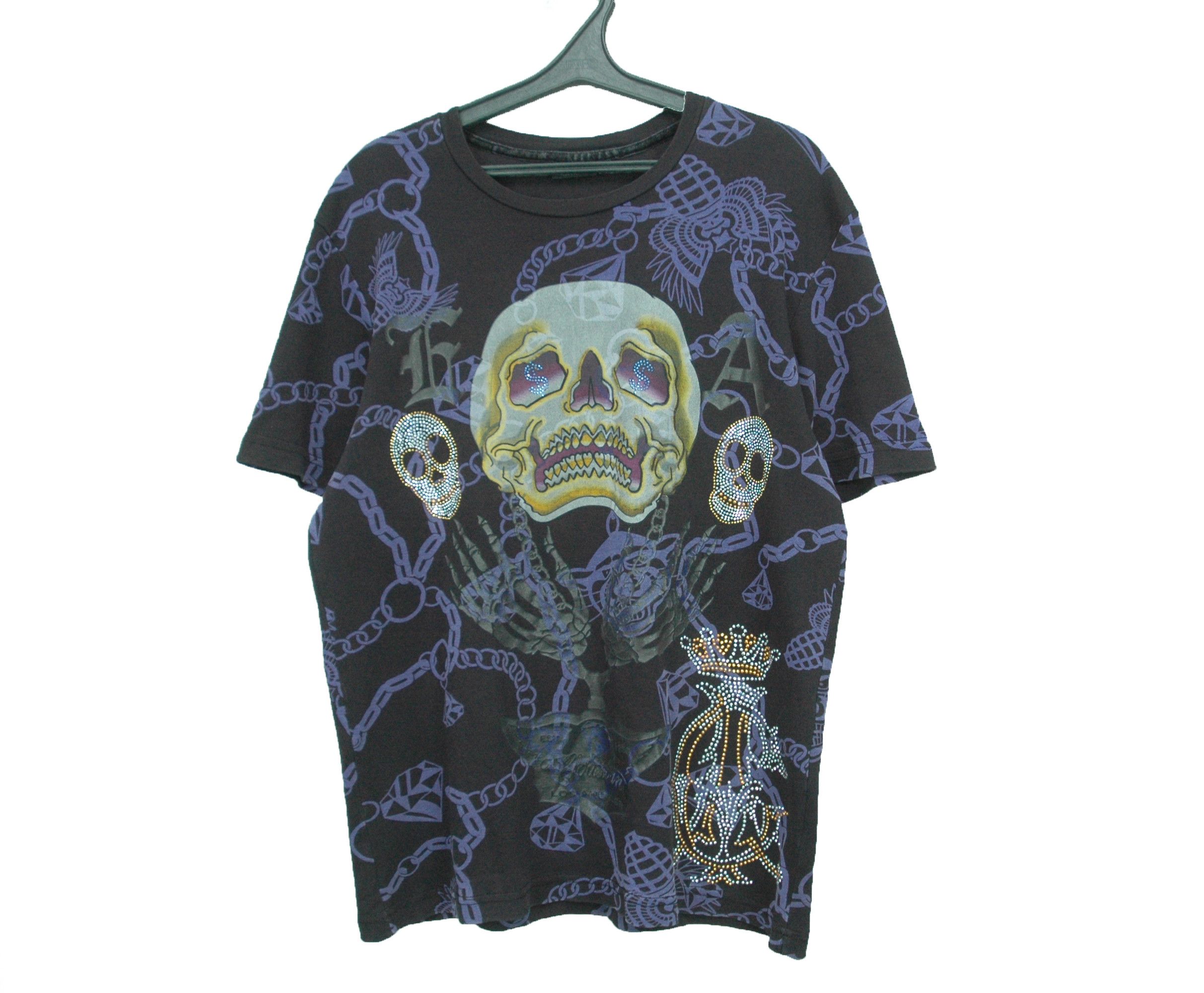 Vintage Christian Audigier Los Angeles Skull Logo T Shirt