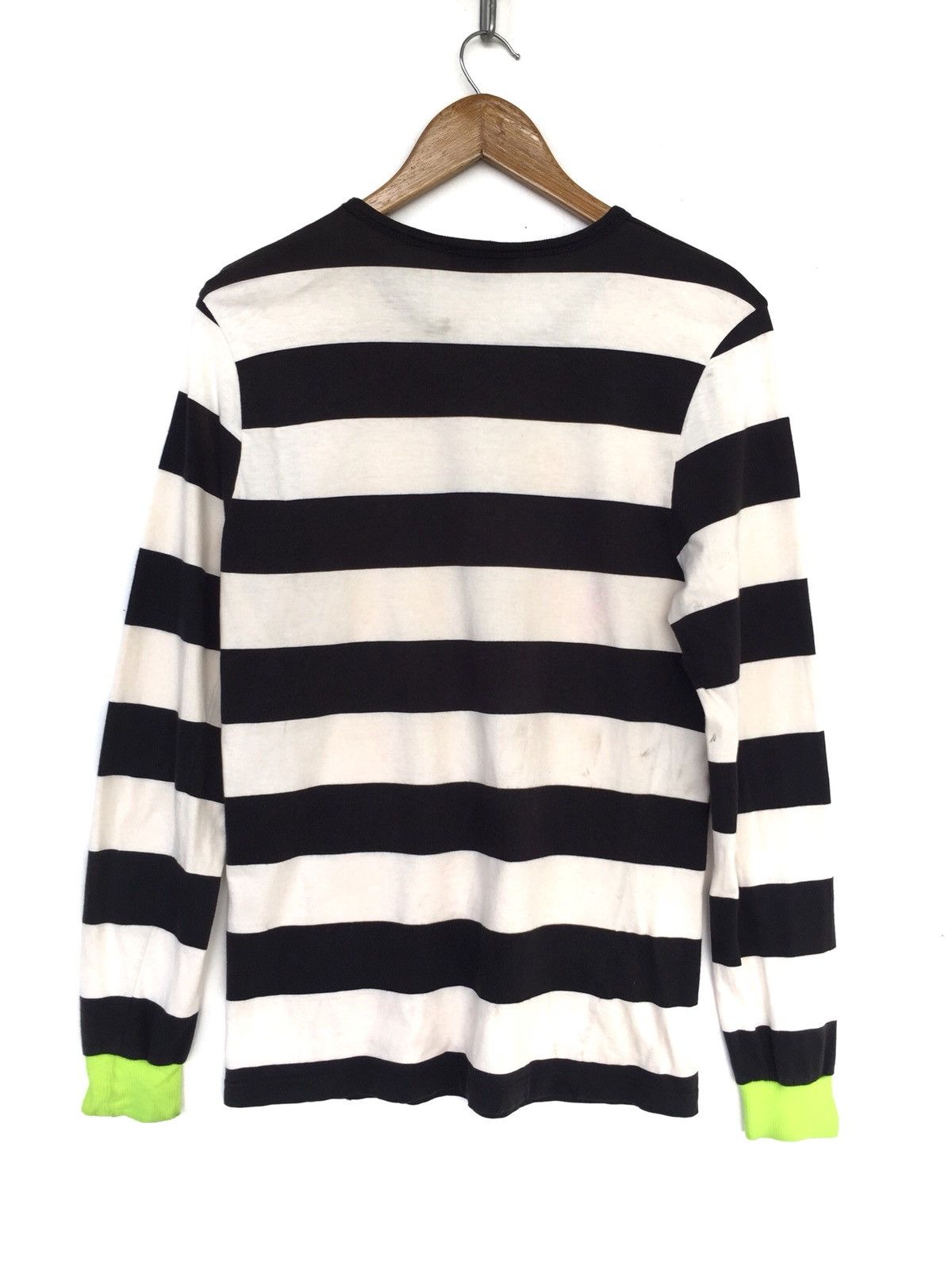 A.P.C. Old A.P.C. Border Stripe With Green Cuff LS Shirt Size US S / EU 44-46 / 1 - 4 Thumbnail