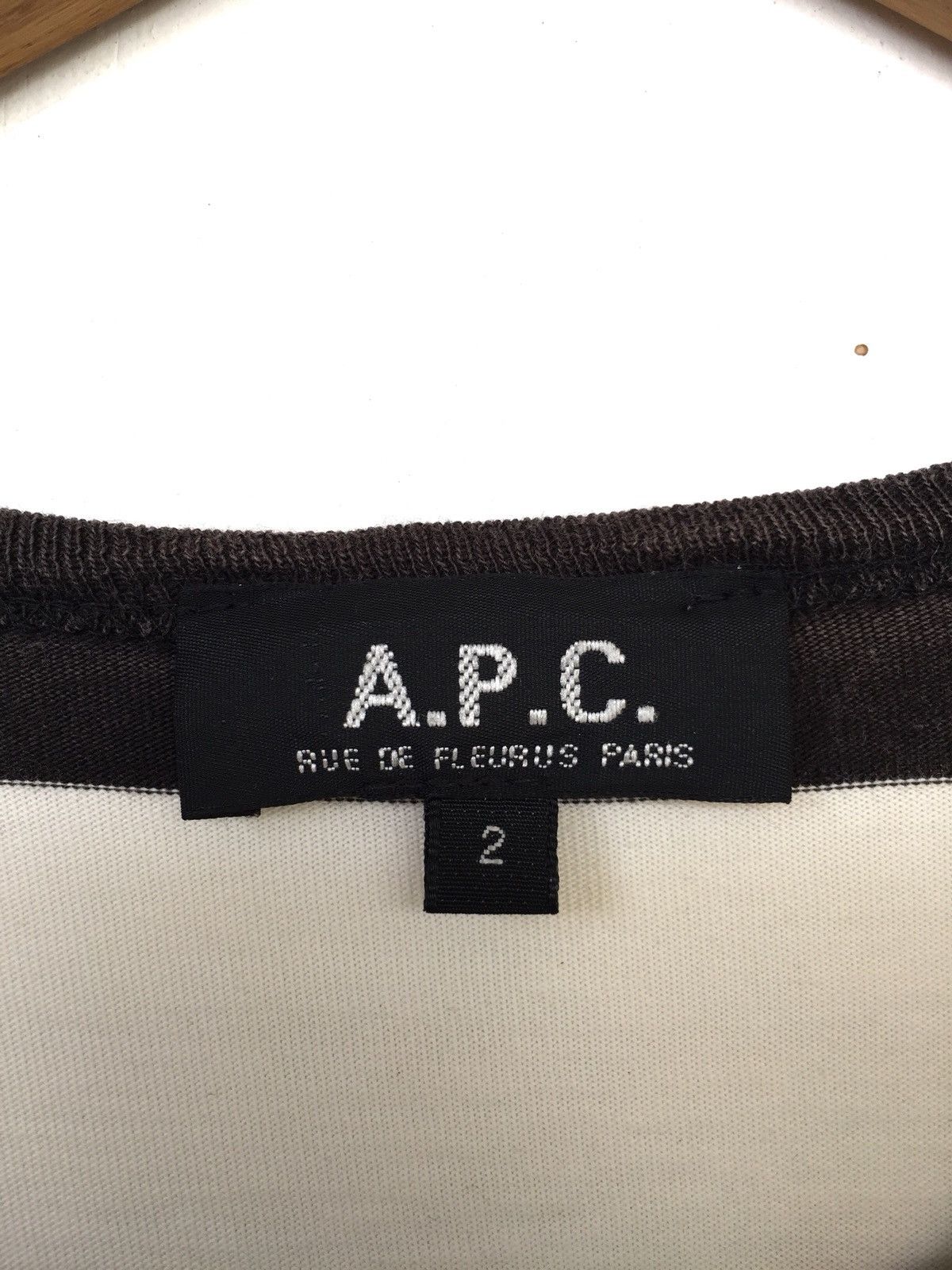 A.P.C. Old A.P.C. Border Stripe With Green Cuff LS Shirt Size US S / EU 44-46 / 1 - 6 Thumbnail
