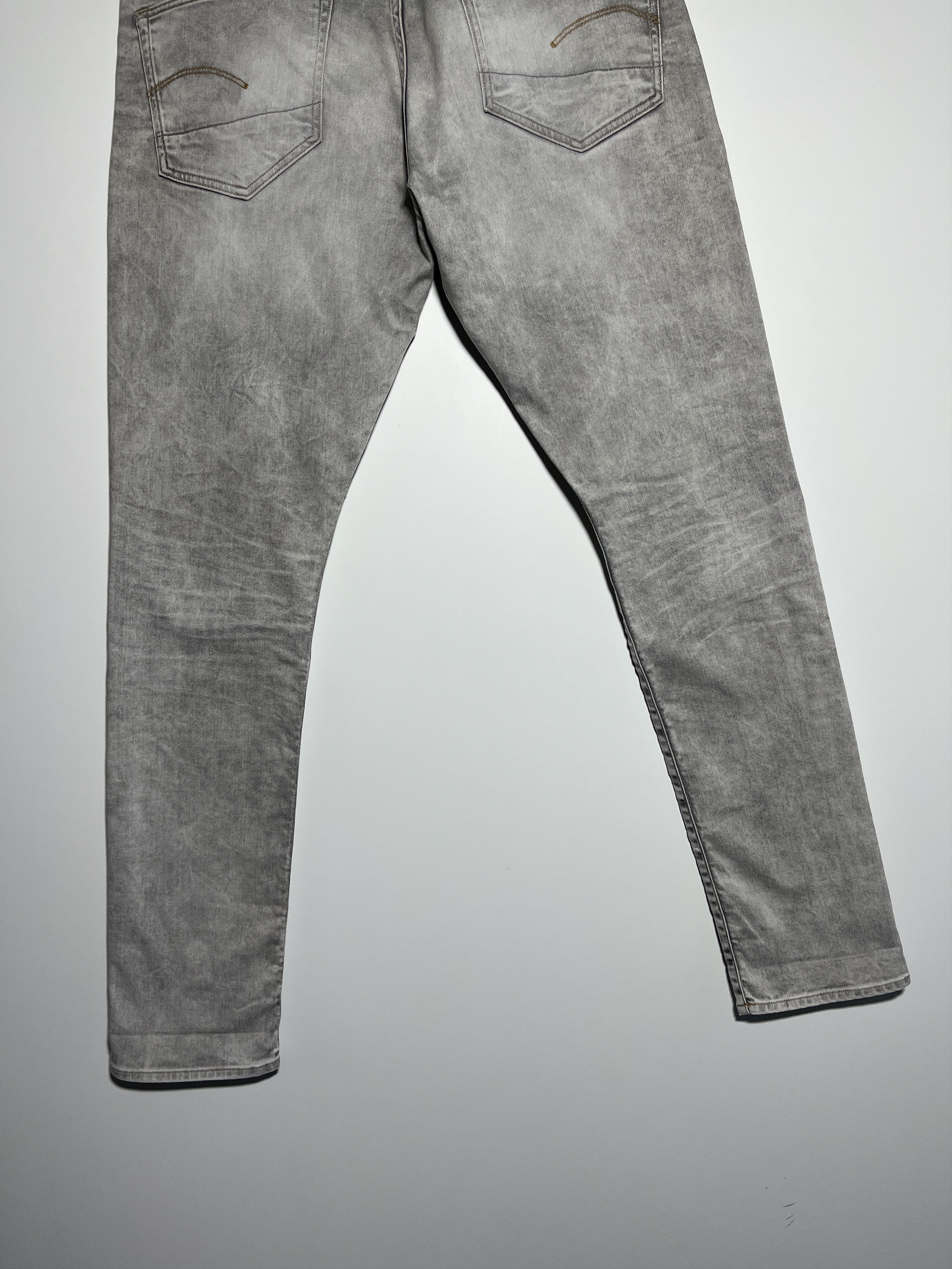 G-Star G-Star Raw 3301 Tapered Stone Washed Grey Jeans Pants Size US 36 / EU 52 - 6 Thumbnail