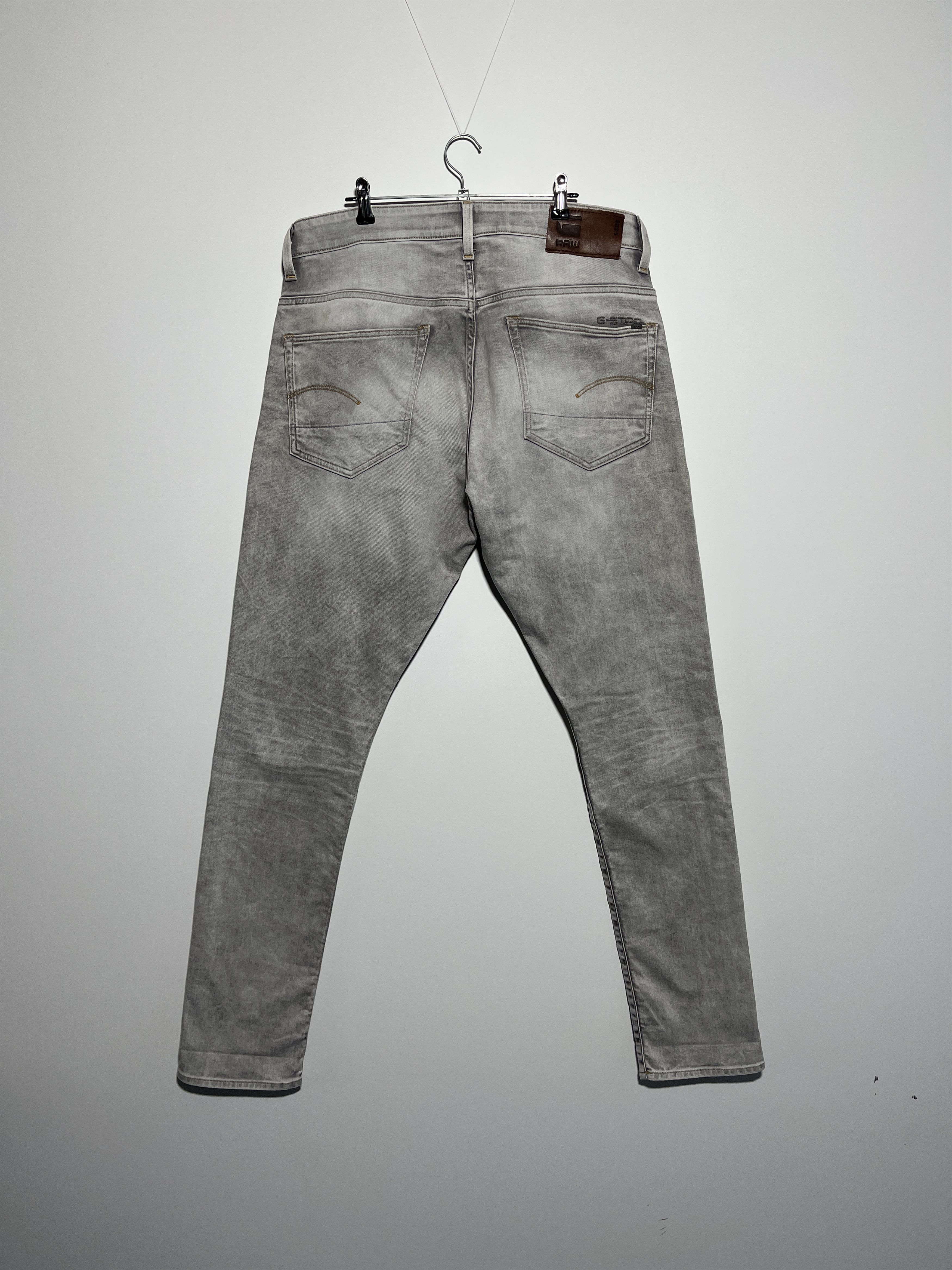 G-Star G-Star Raw 3301 Tapered Stone Washed Grey Jeans Pants Size US 36 / EU 52 - 2 Thumbnail