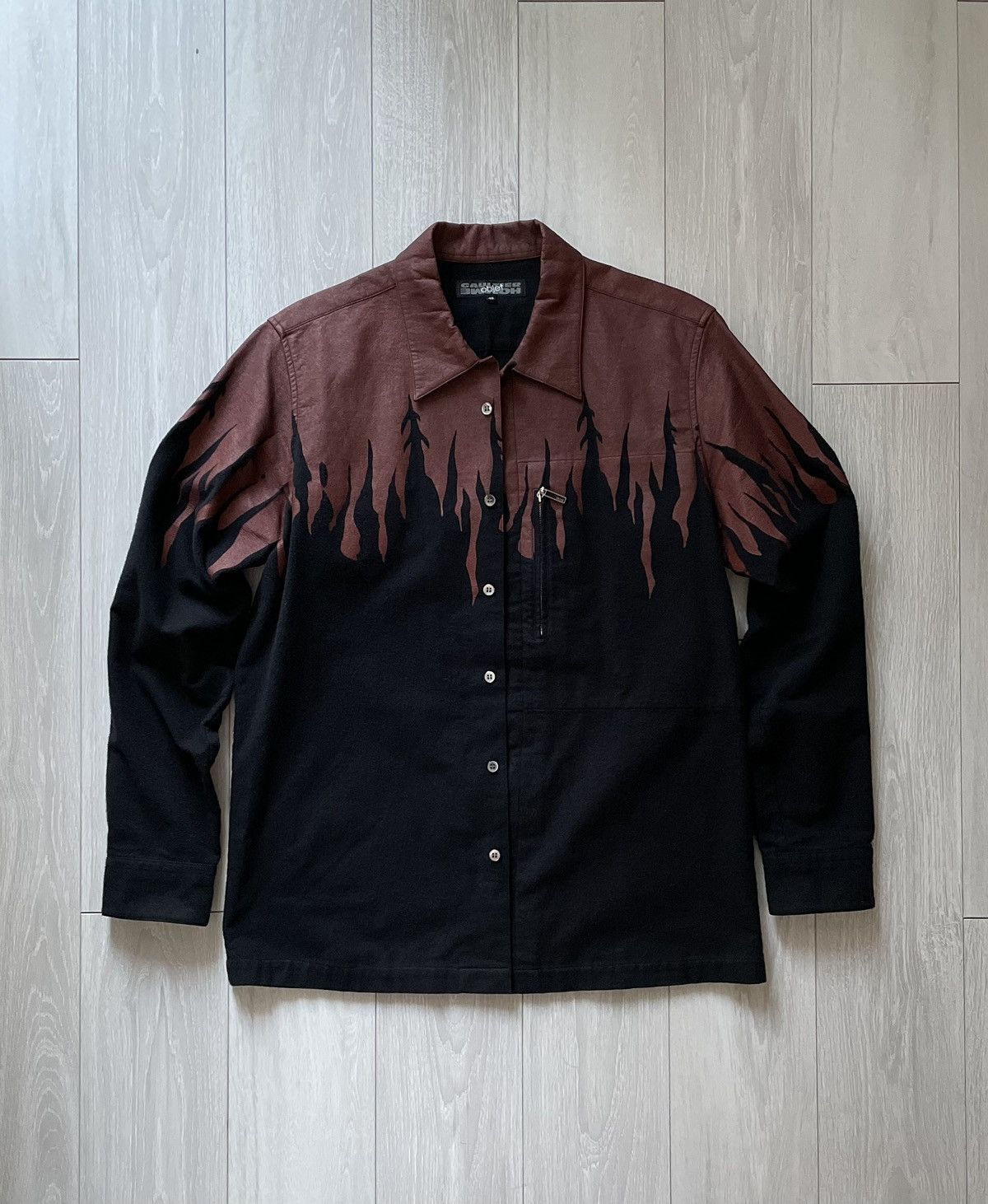 image of Vintage Gaultier Homme Objet Overshirt in Black, Men's (Size Medium)
