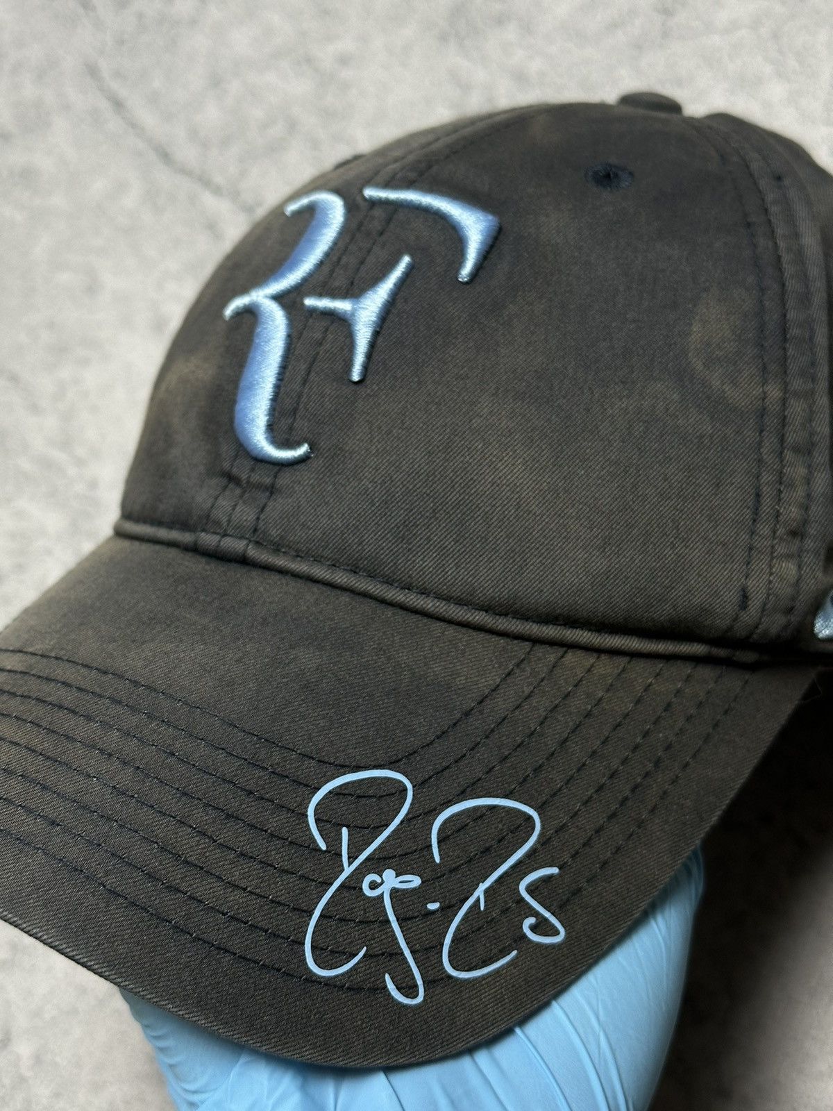 Vintage 🎾Nike Dri-Fit Roger Federer Faded Cap Autographed Size ONE SIZE - 17 Thumbnail