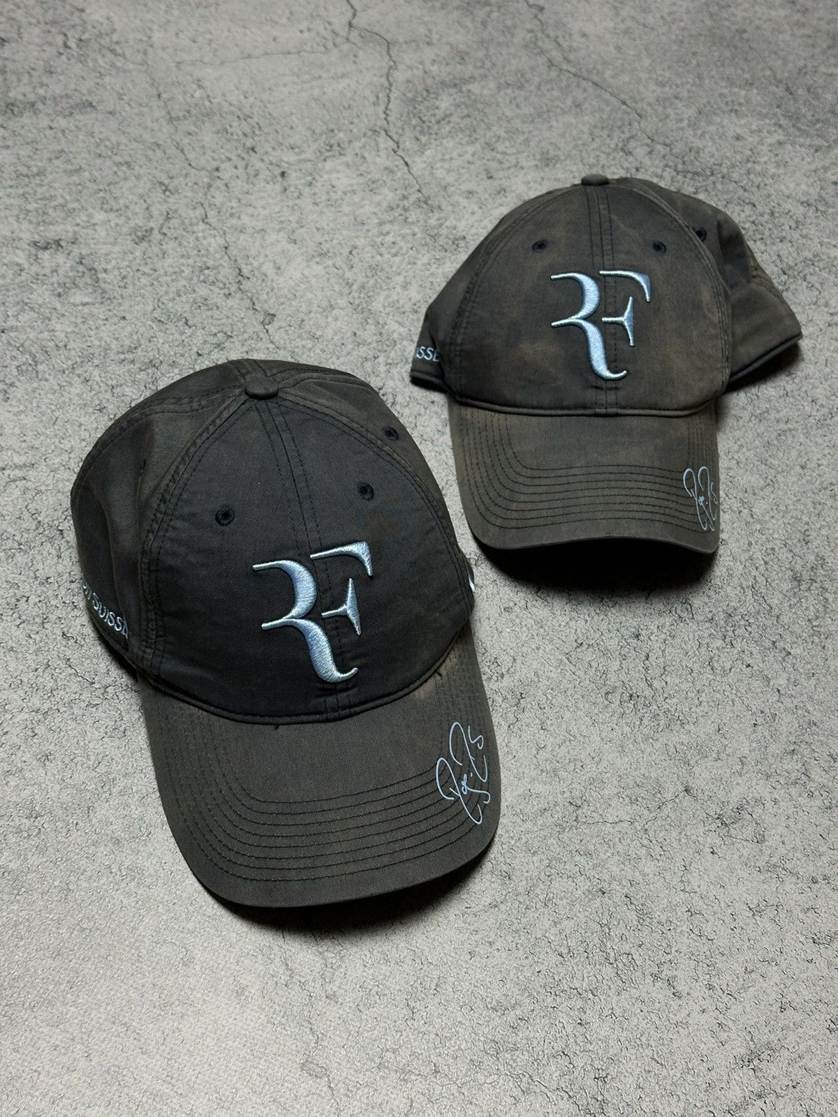 Vintage 🎾Nike Dri-Fit Roger Federer Faded Cap Autographed Size ONE SIZE - 4 Thumbnail