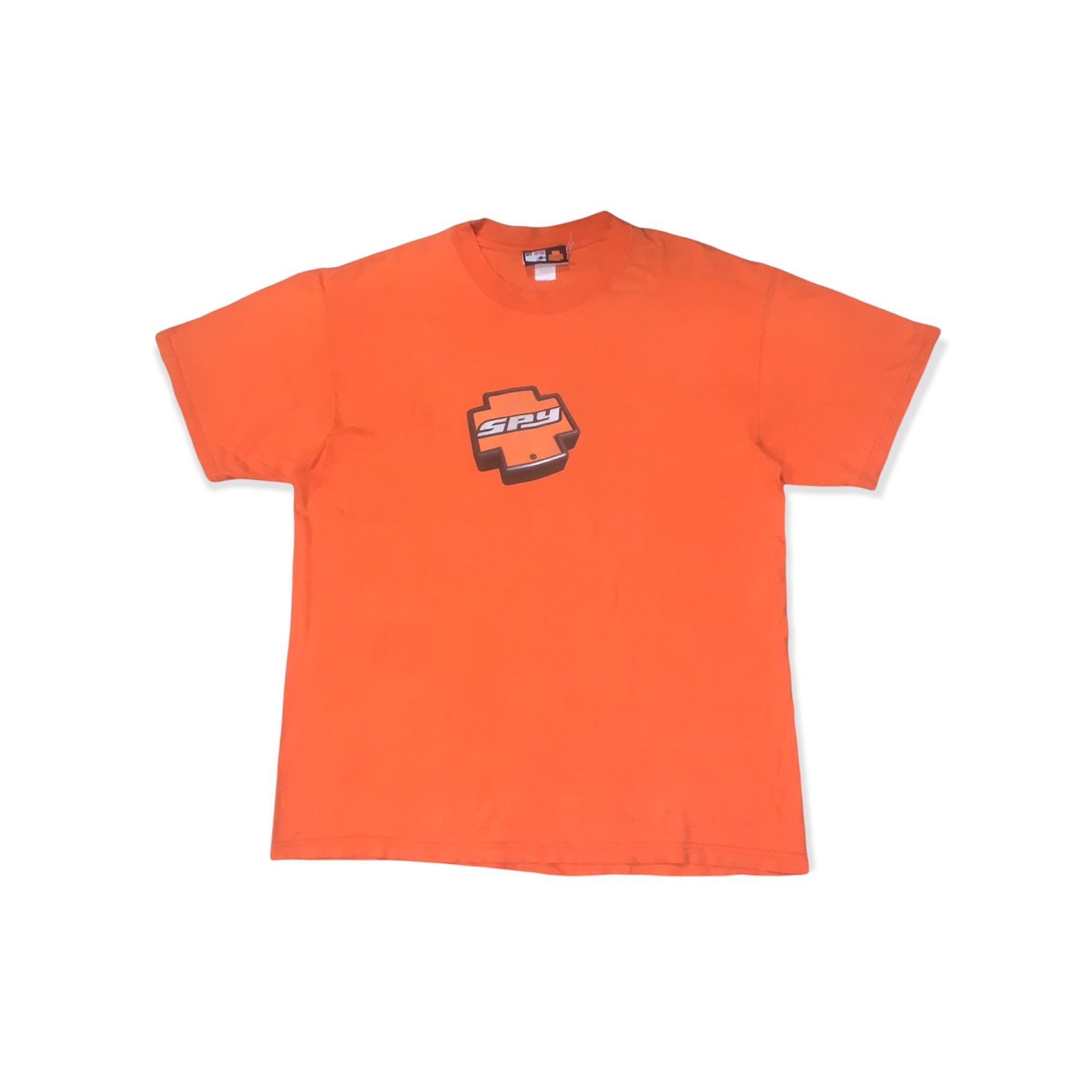 image of Hook Ups x Spy Optic Vintage Spy Optic Skateboards T-Shirt in Orange, Men's (Size Large)