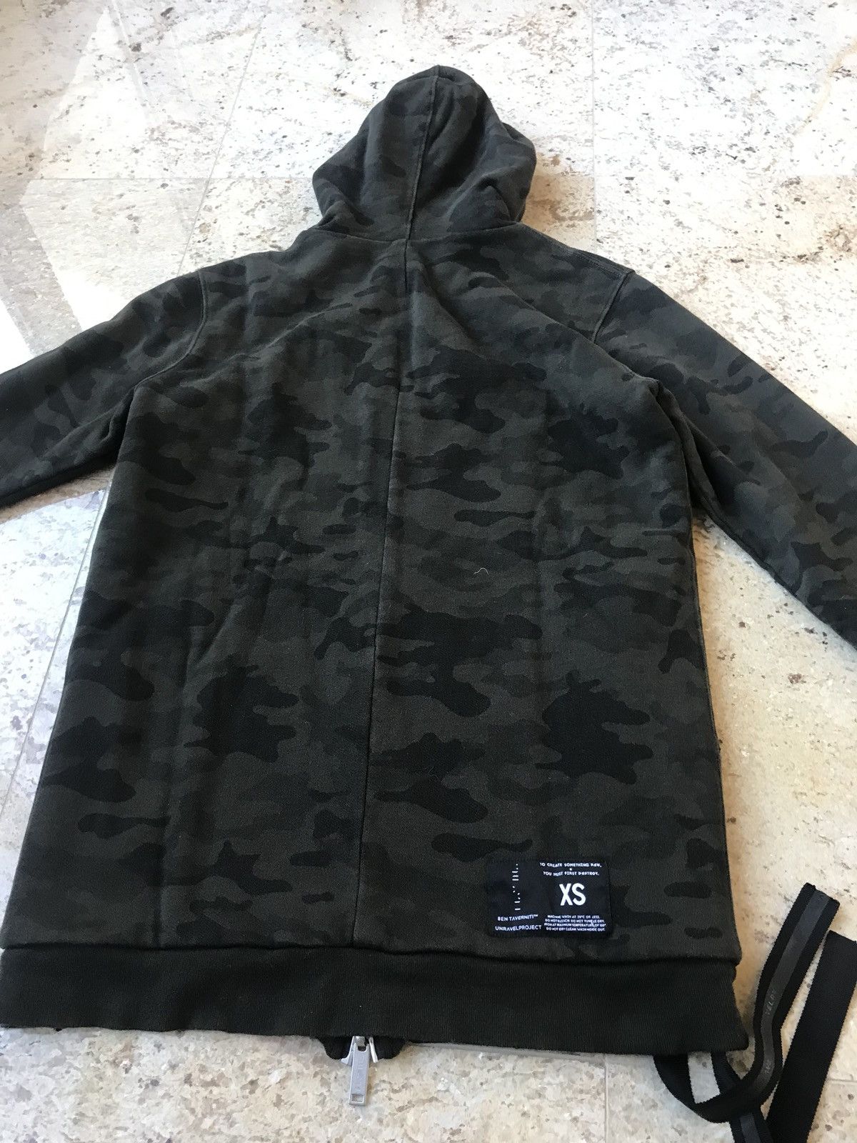 Ben Taverniti Unravel Project Brush Cotton Reversible Camo Hoodie Size US XS / EU 42 / 0 - 16 Thumbnail
