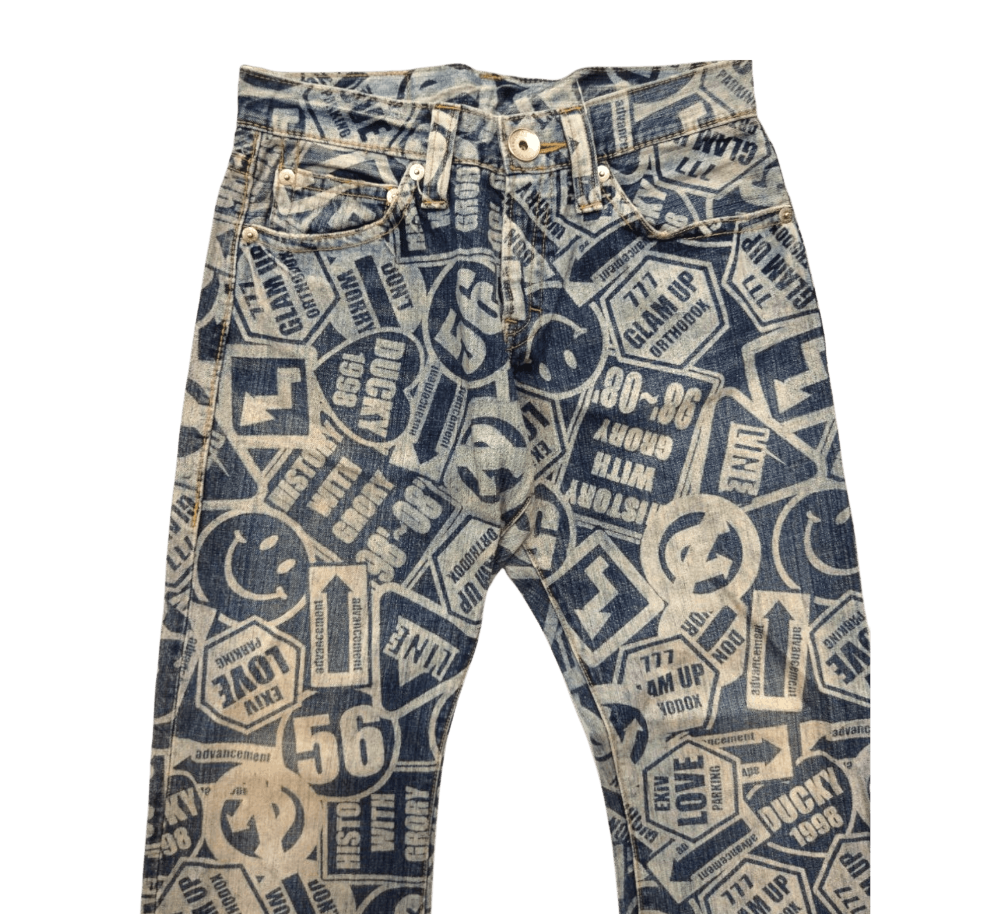 Japanese Brand Japanese Co & Lu Full Print Hysteric Style Jeans Size US 31 - 2 Thumbnail