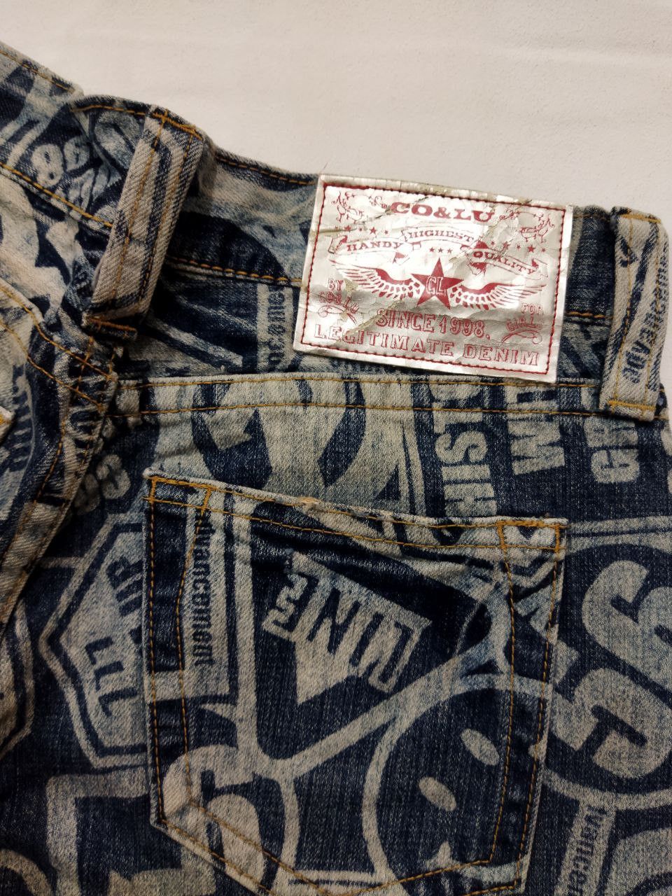 Japanese Brand Japanese Co & Lu Full Print Hysteric Style Jeans Size US 31 - 7 Thumbnail