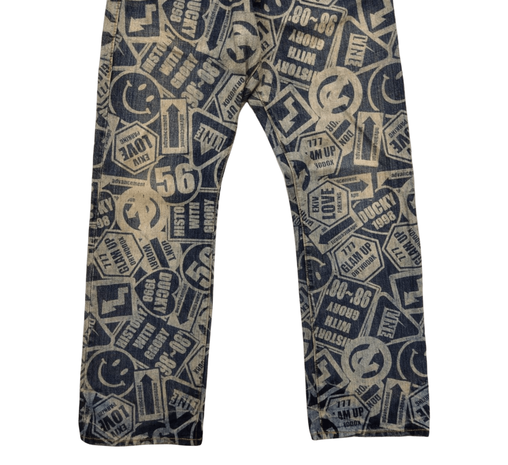 Japanese Brand Japanese Co & Lu Full Print Hysteric Style Jeans Size US 31 - 3 Thumbnail