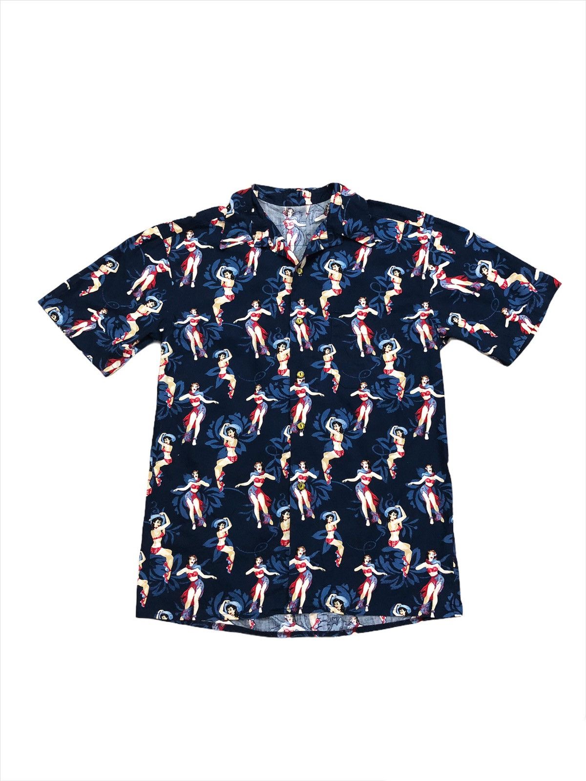 Toyo Enterprises DOPE🔥Japan Made Fabric Pole Dancer Girl Camp Collar Shirt Size US M / EU 48-50 / 2 - 1 Thumbnail