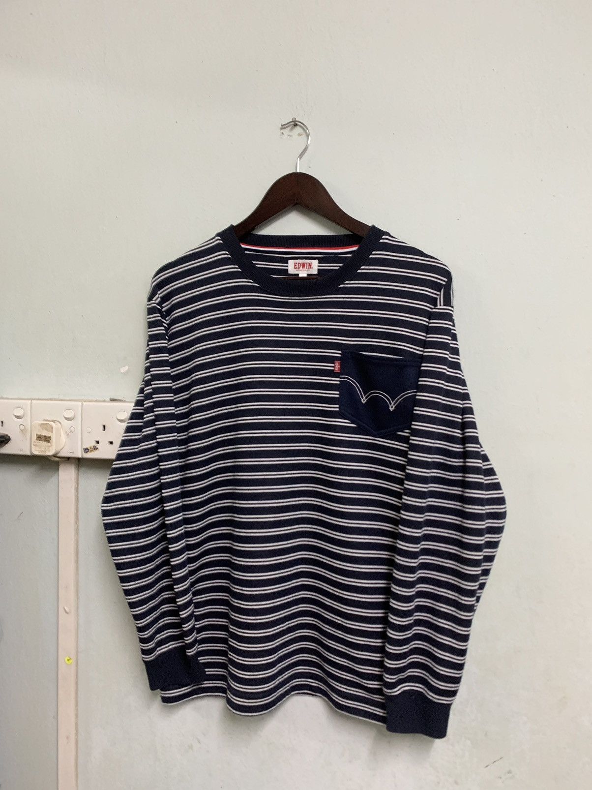 Edwin 👹EDWIN HOMEWEAR STRIPED CREWNECK Size US L / EU 52-54 / 3 - 1 Thumbnail