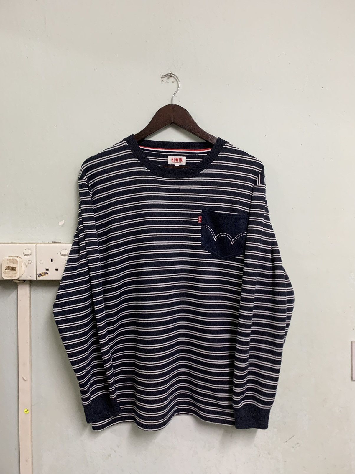 Edwin 👹EDWIN HOMEWEAR STRIPED CREWNECK Size US L / EU 52-54 / 3 - 2 Thumbnail