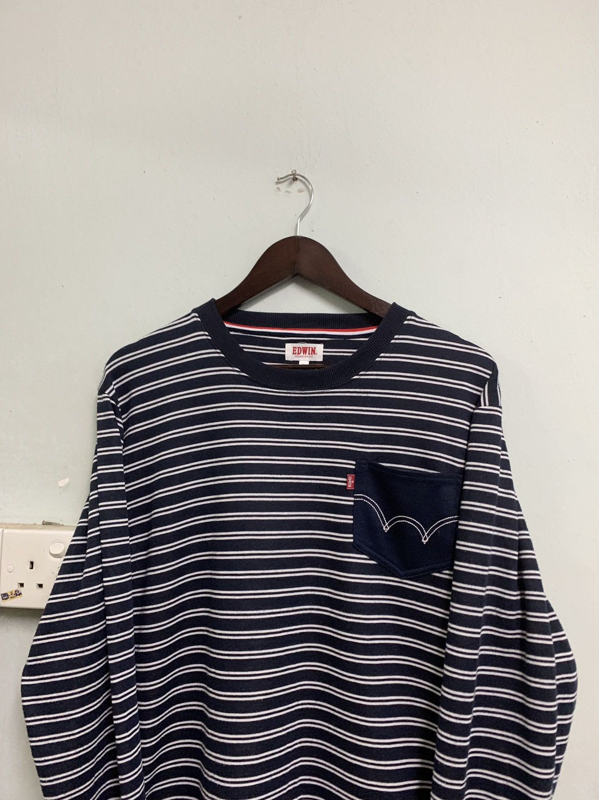 Edwin 👹EDWIN HOMEWEAR STRIPED CREWNECK Size US L / EU 52-54 / 3 - 4 Thumbnail