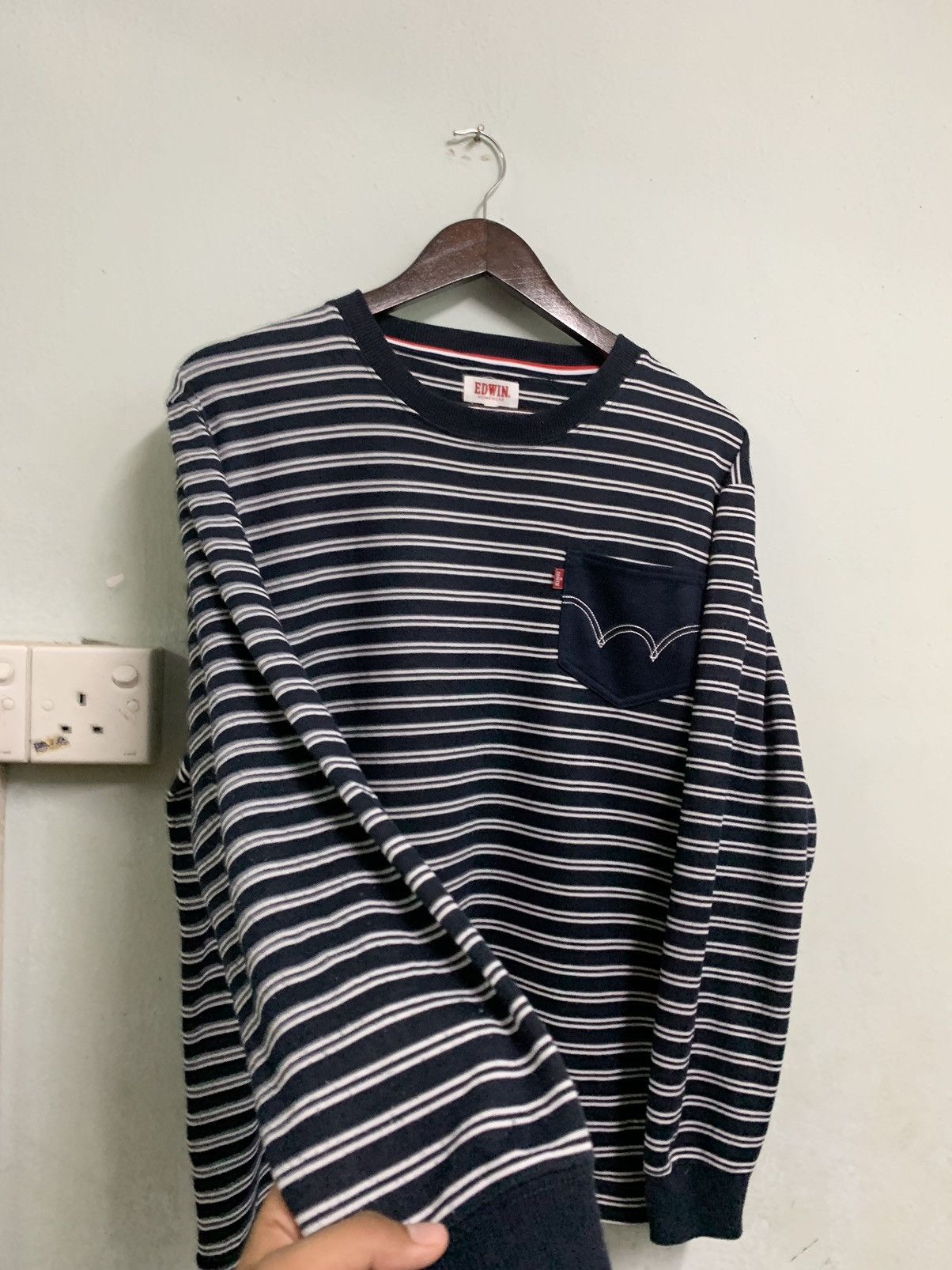 Edwin 👹EDWIN HOMEWEAR STRIPED CREWNECK Size US L / EU 52-54 / 3 - 7 Thumbnail