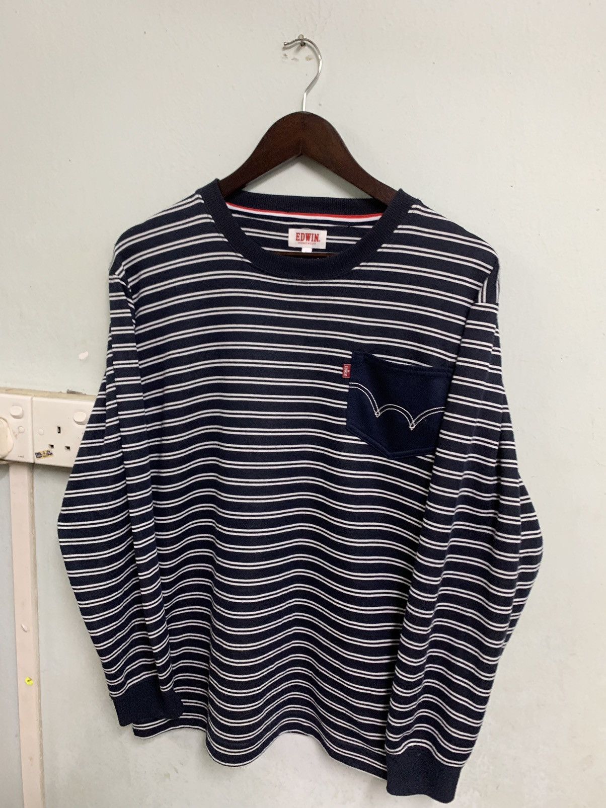 Edwin 👹EDWIN HOMEWEAR STRIPED CREWNECK Size US L / EU 52-54 / 3 - 5 Thumbnail