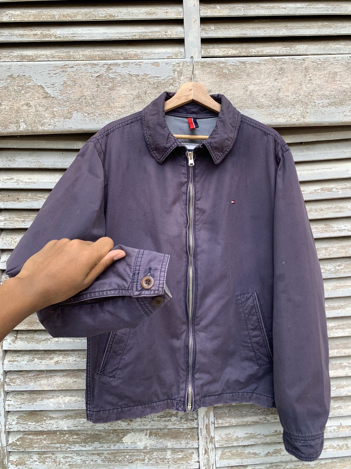 Vintage 👹THRASHED FADED TOMMY HILFIGER Jacket Size US L / EU 52-54 / 3 - 6 Thumbnail