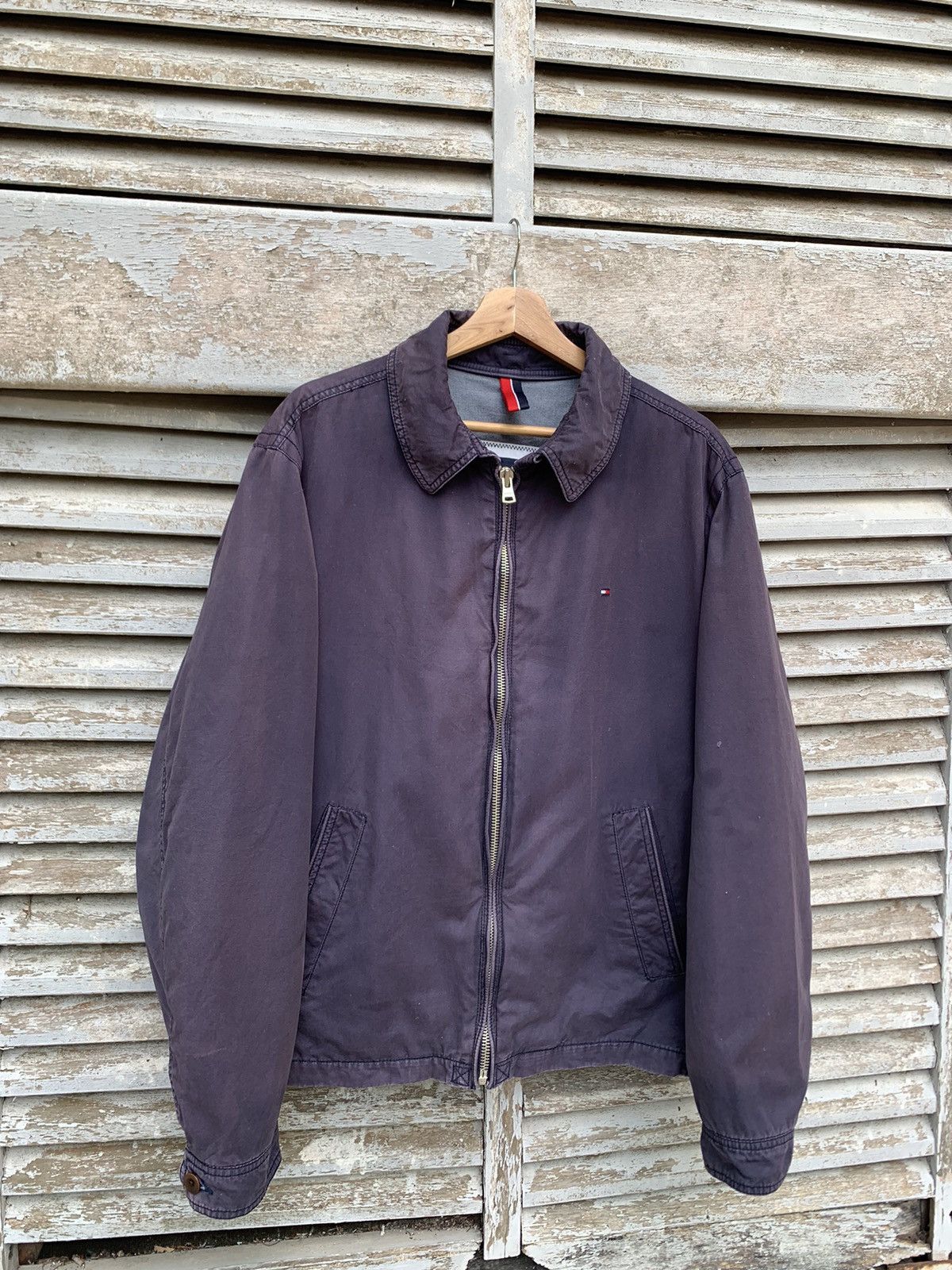 Vintage 👹THRASHED FADED TOMMY HILFIGER Jacket Size US L / EU 52-54 / 3 - 4 Thumbnail