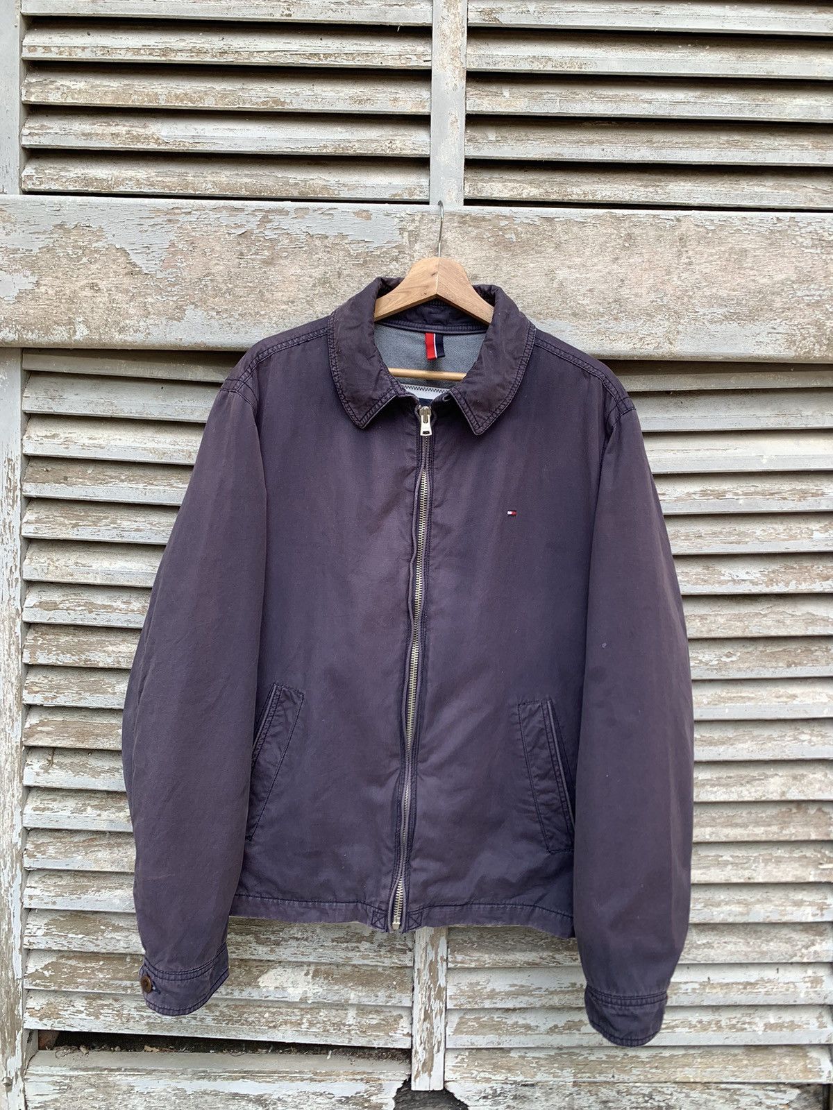 Vintage 👹THRASHED FADED TOMMY HILFIGER Jacket Size US L / EU 52-54 / 3 - 1 Thumbnail