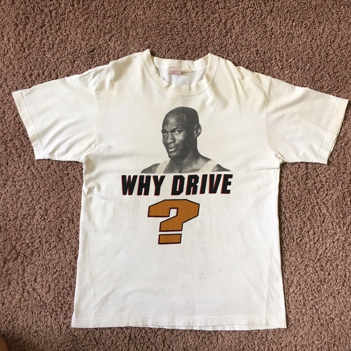 image of Nike x Vintage Why Drive ? When You Can Fly in White, Men's (Size Medium)