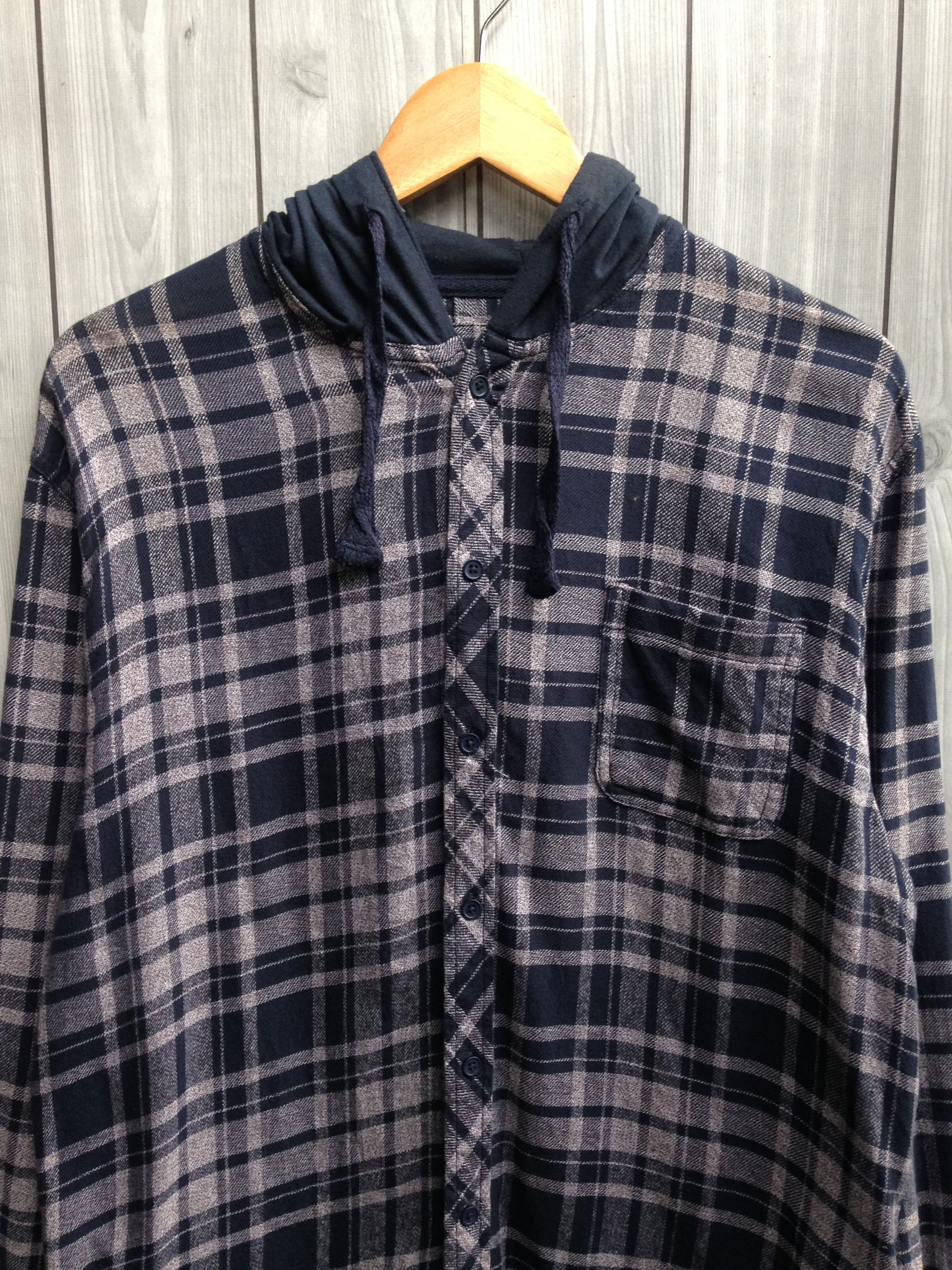 Flannel Cotton On Flannel Hoodie Button Up Shirt Size US XL / EU 56 / 4 - 2 Thumbnail