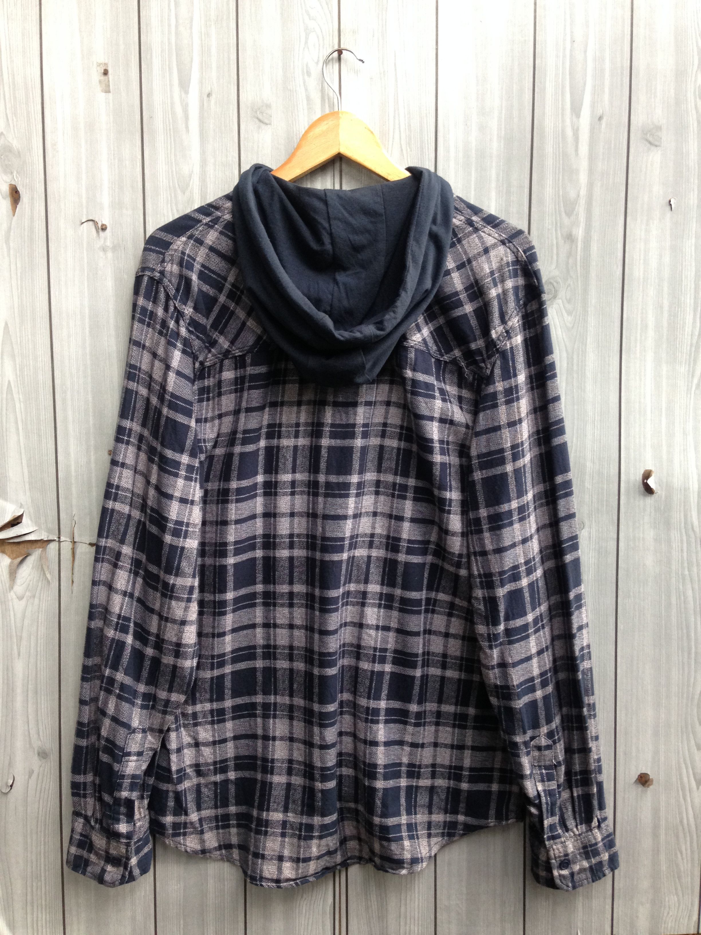 Flannel Cotton On Flannel Hoodie Button Up Shirt Size US XL / EU 56 / 4 - 4 Thumbnail