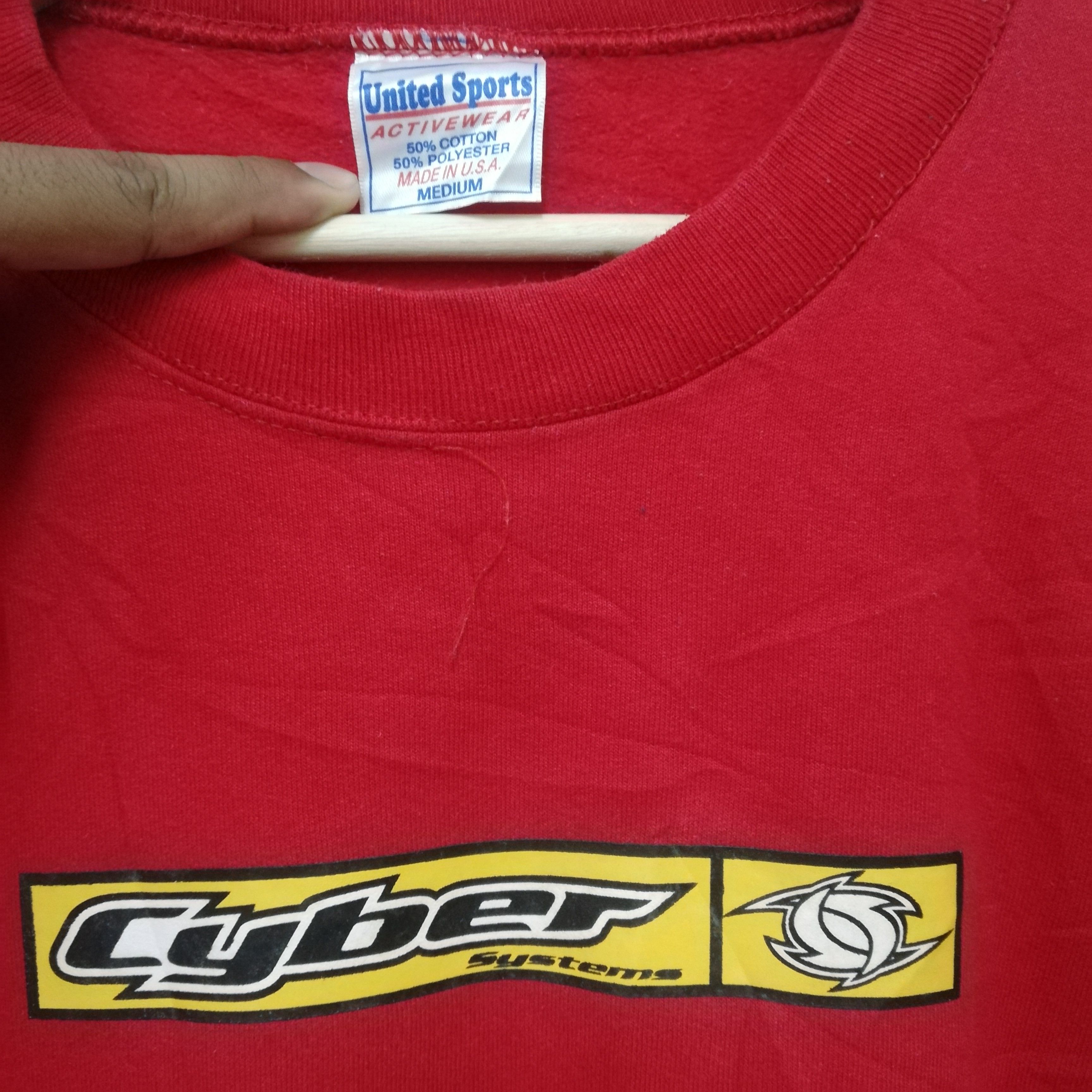 Vintage sweatshirt Cyber Systems united sports size M Size US M / EU 48-50 / 2 - 2 Thumbnail