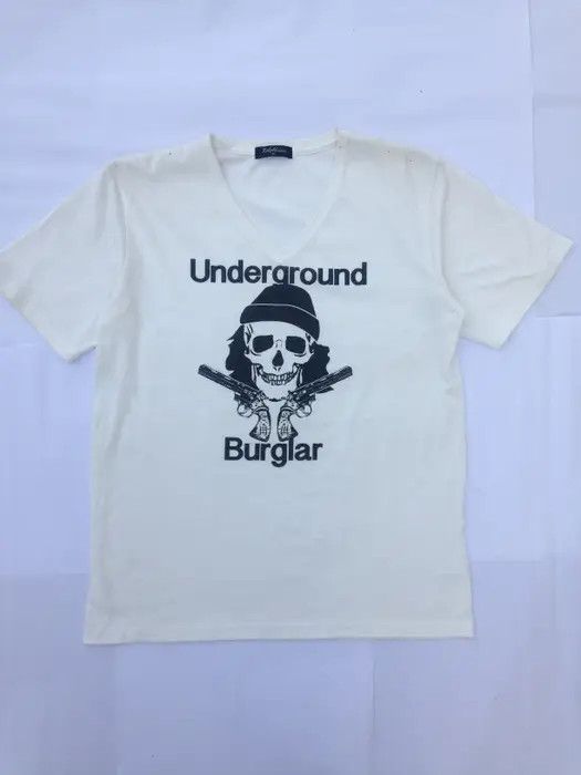 image of Skulls Punk Rock Big Logo Tee in White, Men's (Size XL)