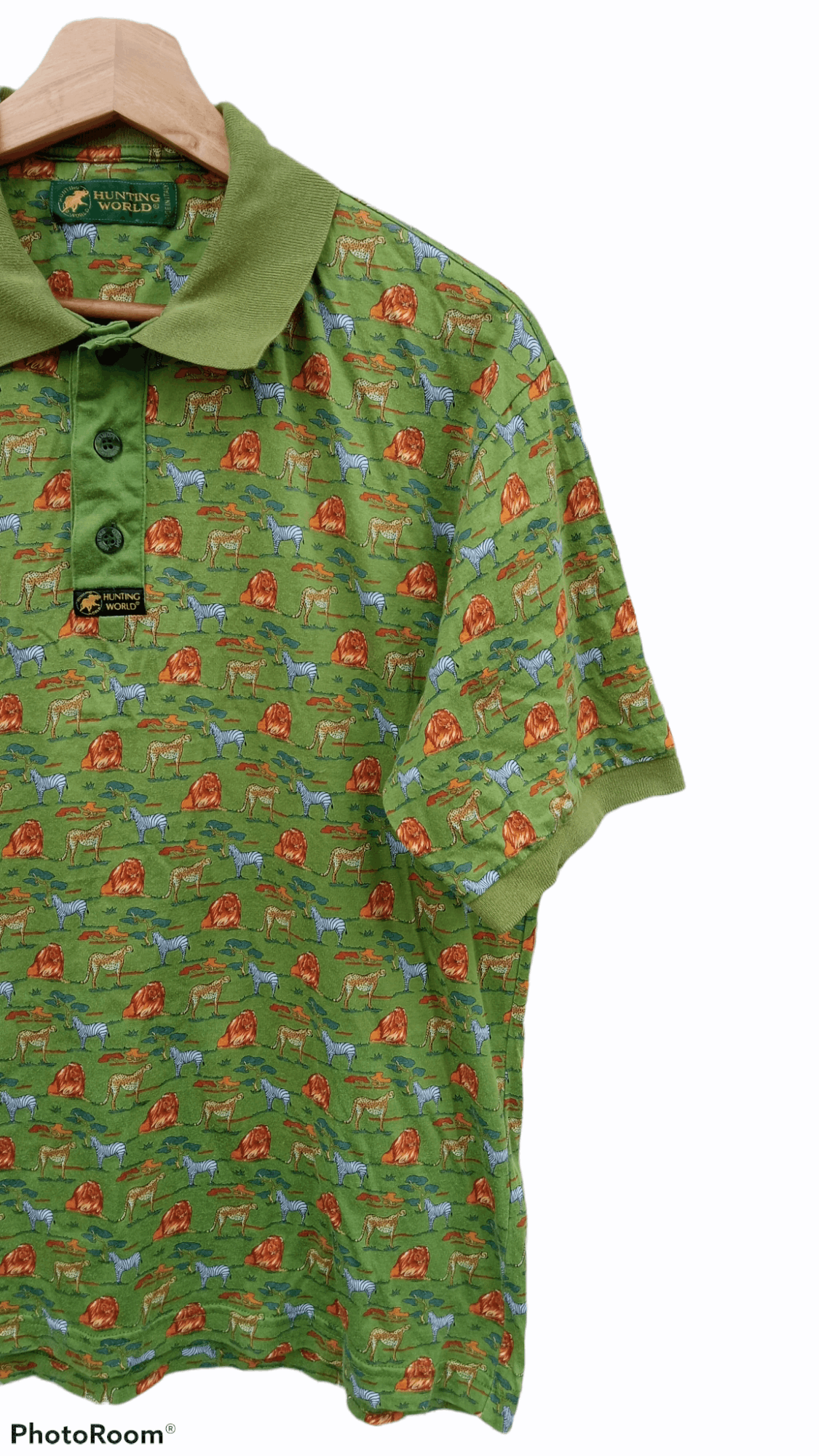 Japanese Brand × Vintage 🔥🔥Vintage Hunting World Full Print Animal Polo T-Shirt Size US M / EU 48-50 / 2 - 5 Thumbnail