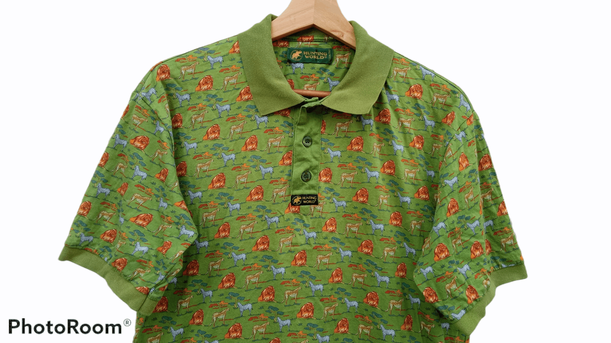 Japanese Brand × Vintage 🔥🔥Vintage Hunting World Full Print Animal Polo T-Shirt Size US M / EU 48-50 / 2 - 13 Thumbnail