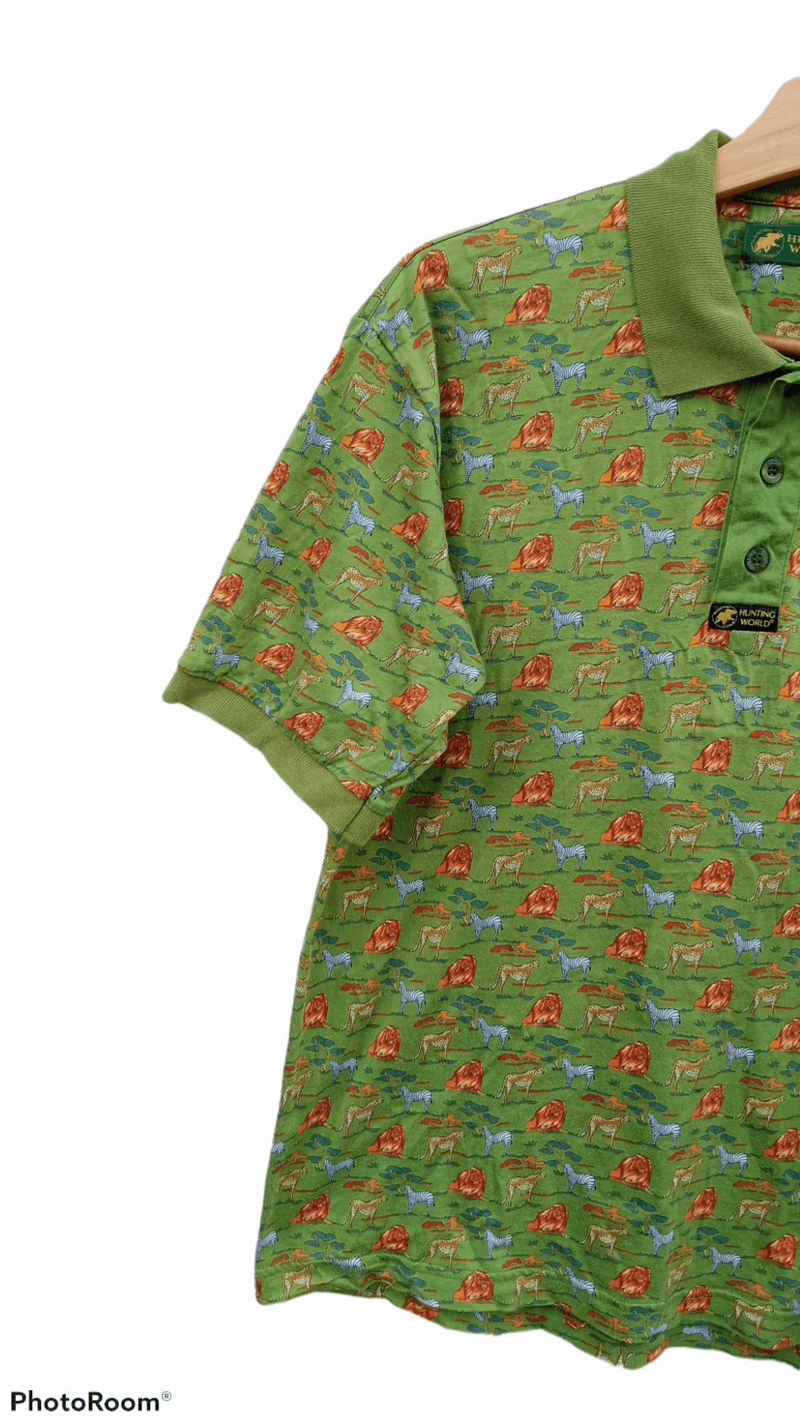 Japanese Brand × Vintage 🔥🔥Vintage Hunting World Full Print Animal Polo T-Shirt Size US M / EU 48-50 / 2 - 8 Thumbnail