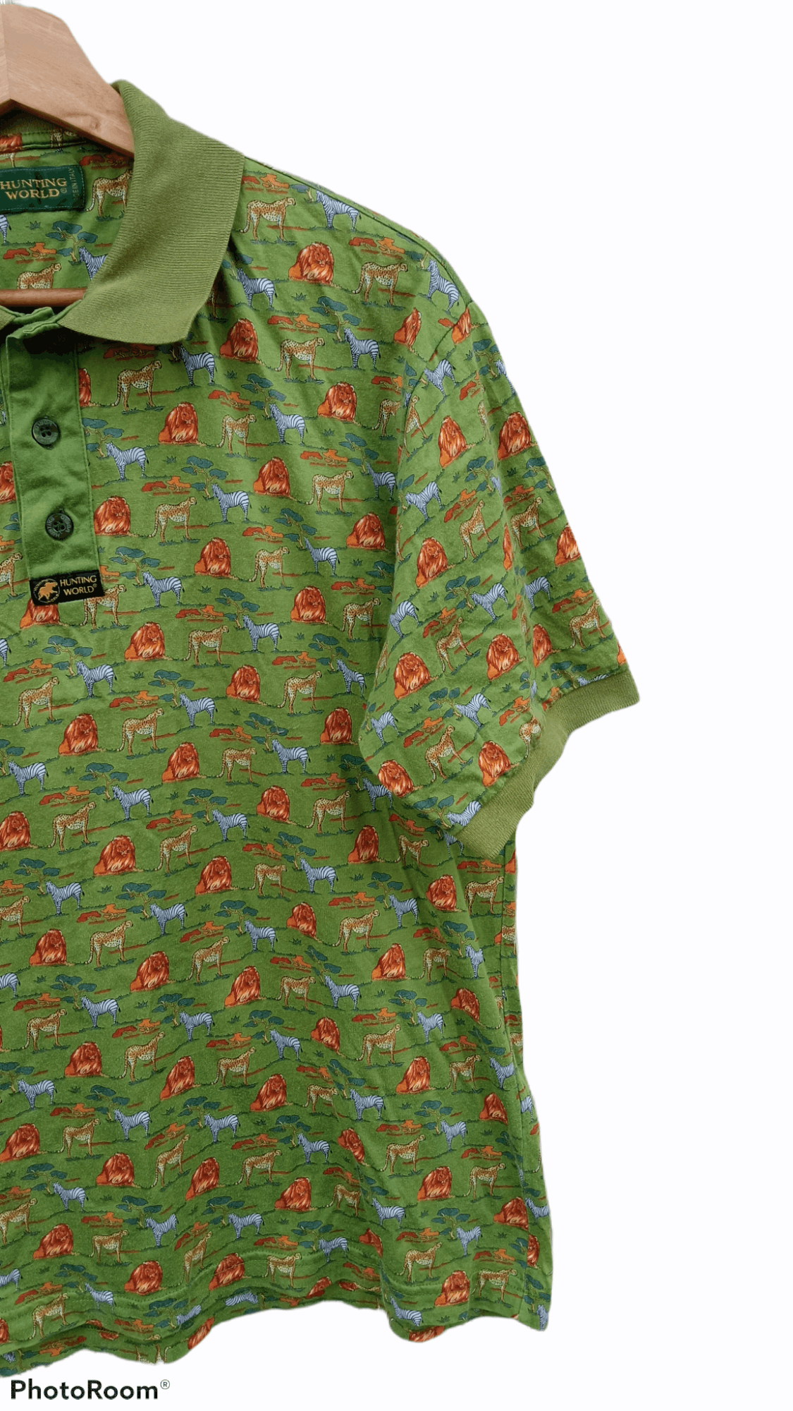 Japanese Brand × Vintage 🔥🔥Vintage Hunting World Full Print Animal Polo T-Shirt Size US M / EU 48-50 / 2 - 12 Thumbnail