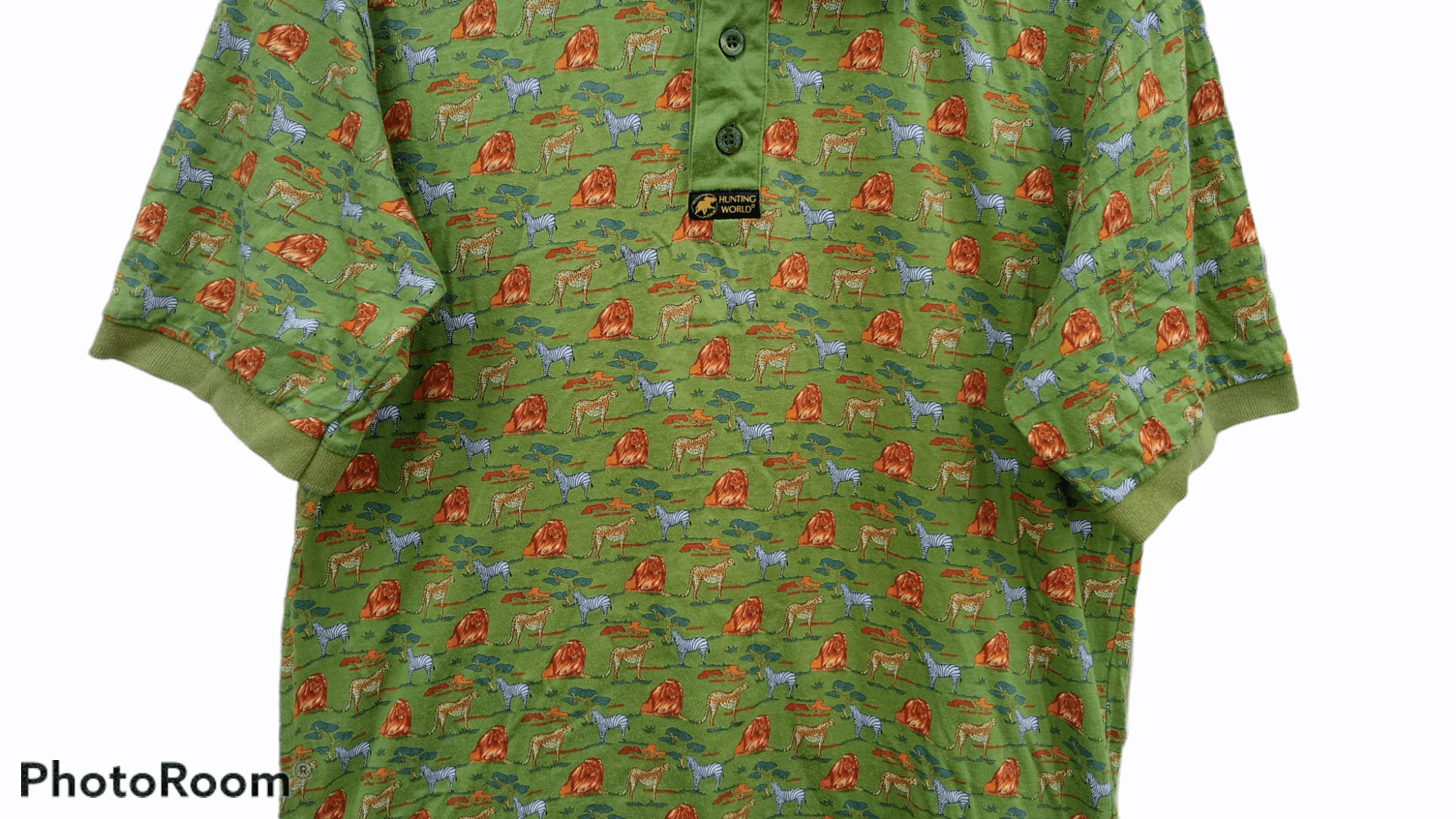 Japanese Brand × Vintage 🔥🔥Vintage Hunting World Full Print Animal Polo T-Shirt Size US M / EU 48-50 / 2 - 14 Thumbnail