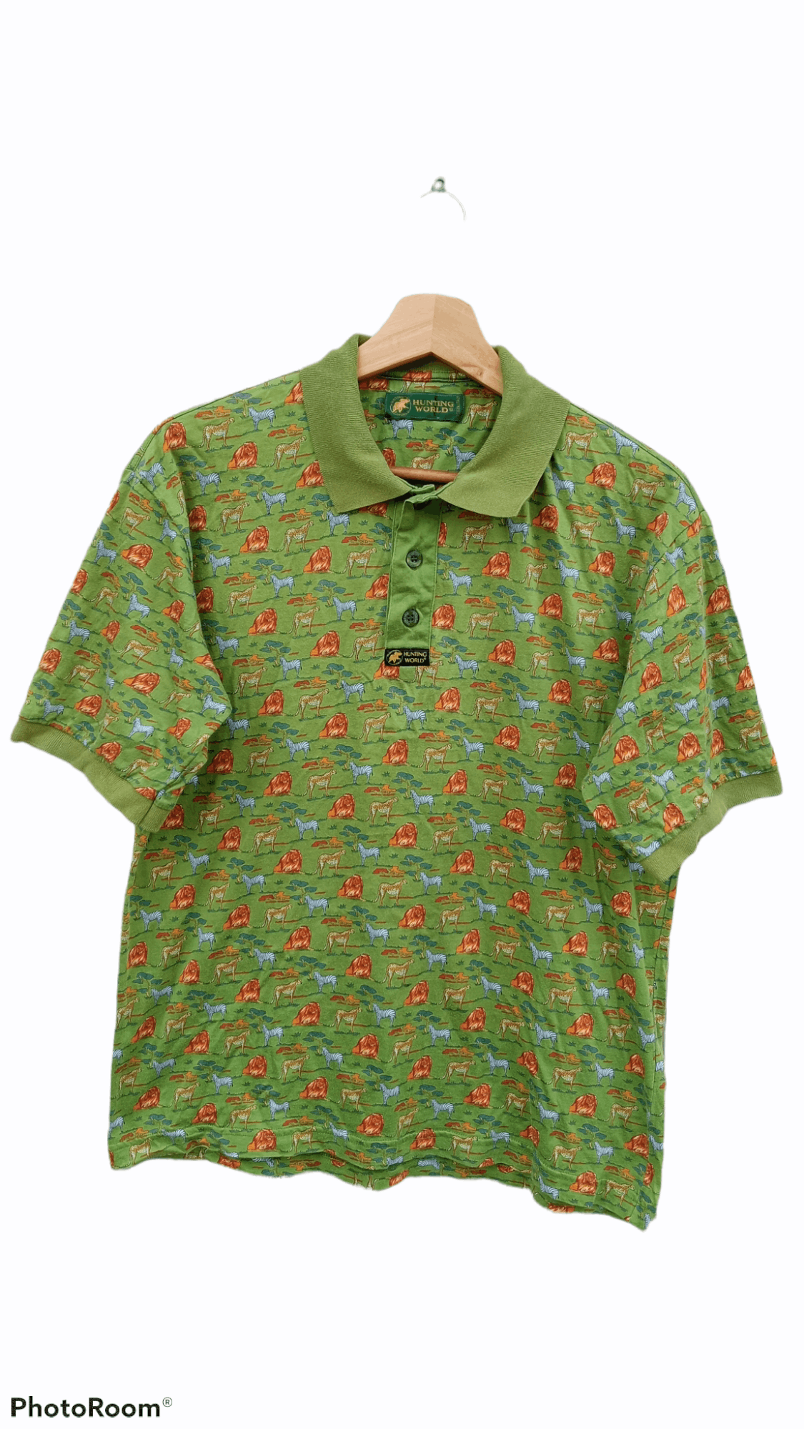 🔥🔥Vintage Hunting World Full Print Animal Polo T-Shirt