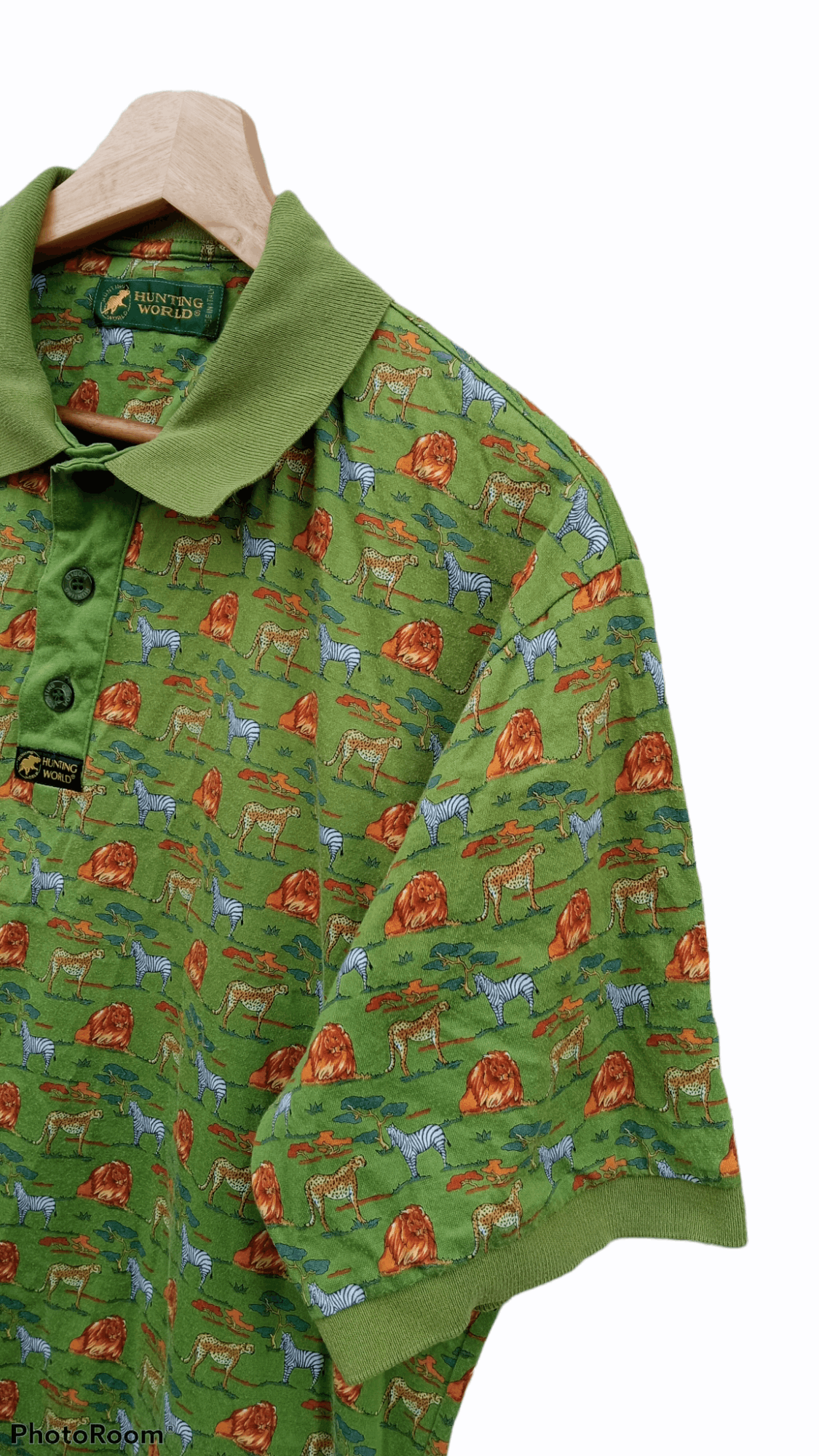 Japanese Brand × Vintage 🔥🔥Vintage Hunting World Full Print Animal Polo T-Shirt Size US M / EU 48-50 / 2 - 10 Thumbnail
