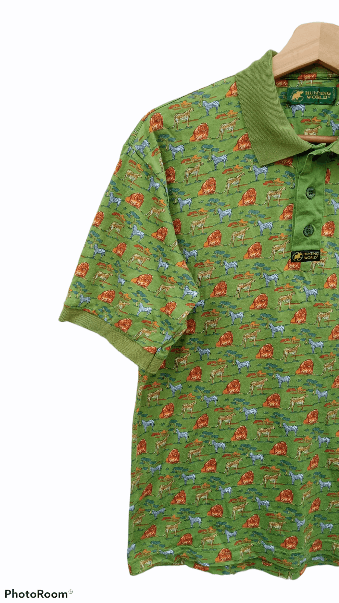 Japanese Brand × Vintage 🔥🔥Vintage Hunting World Full Print Animal Polo T-Shirt Size US M / EU 48-50 / 2 - 4 Thumbnail