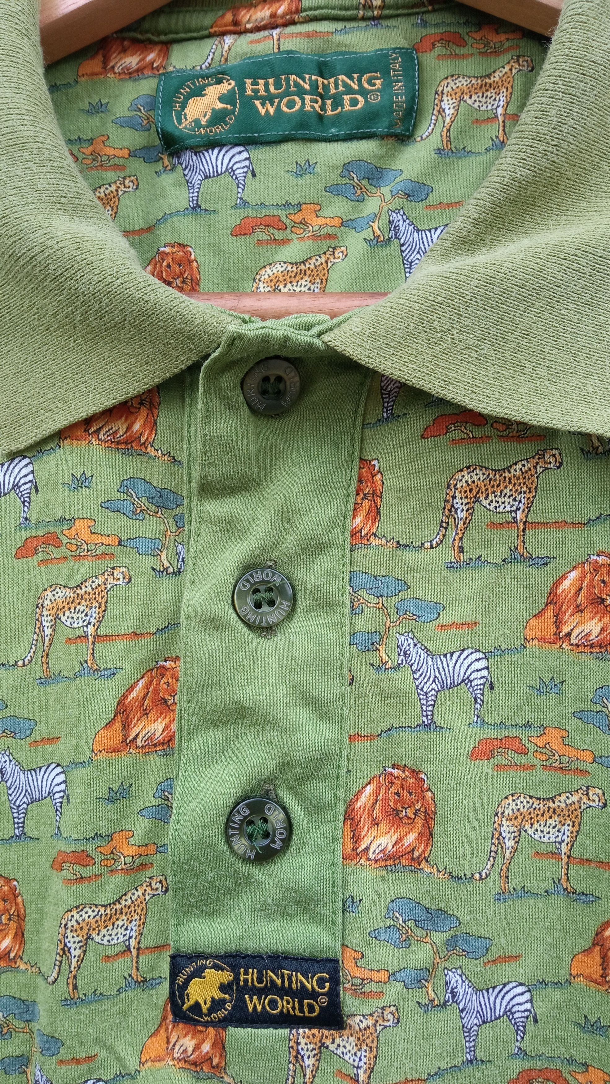 Japanese Brand × Vintage 🔥🔥Vintage Hunting World Full Print Animal Polo T-Shirt Size US M / EU 48-50 / 2 - 19 Thumbnail