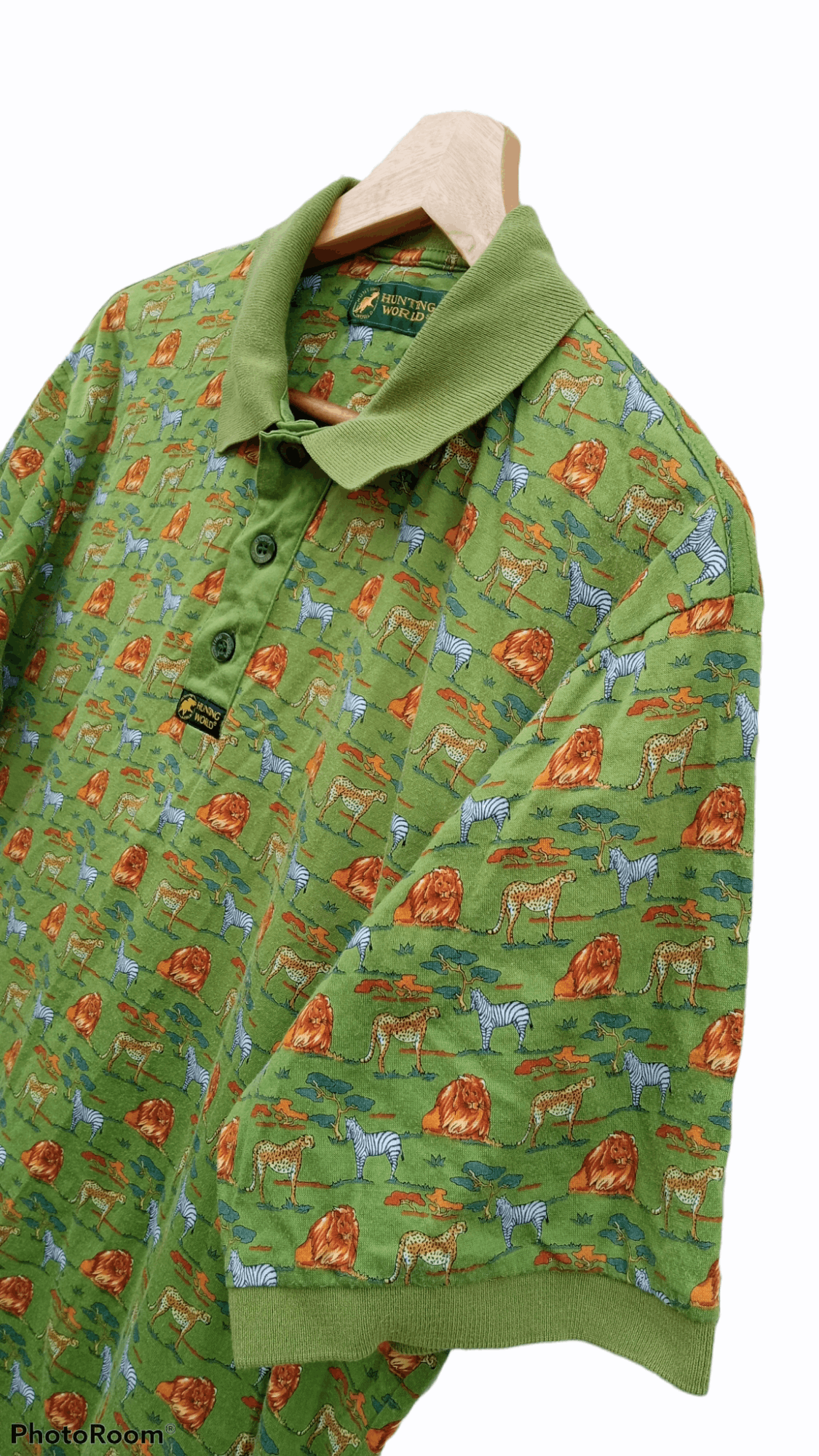 Japanese Brand × Vintage 🔥🔥Vintage Hunting World Full Print Animal Polo T-Shirt Size US M / EU 48-50 / 2 - 9 Thumbnail
