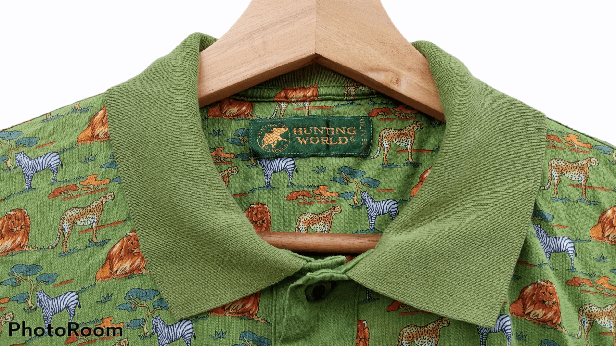 Japanese Brand × Vintage 🔥🔥Vintage Hunting World Full Print Animal Polo T-Shirt Size US M / EU 48-50 / 2 - 18 Thumbnail