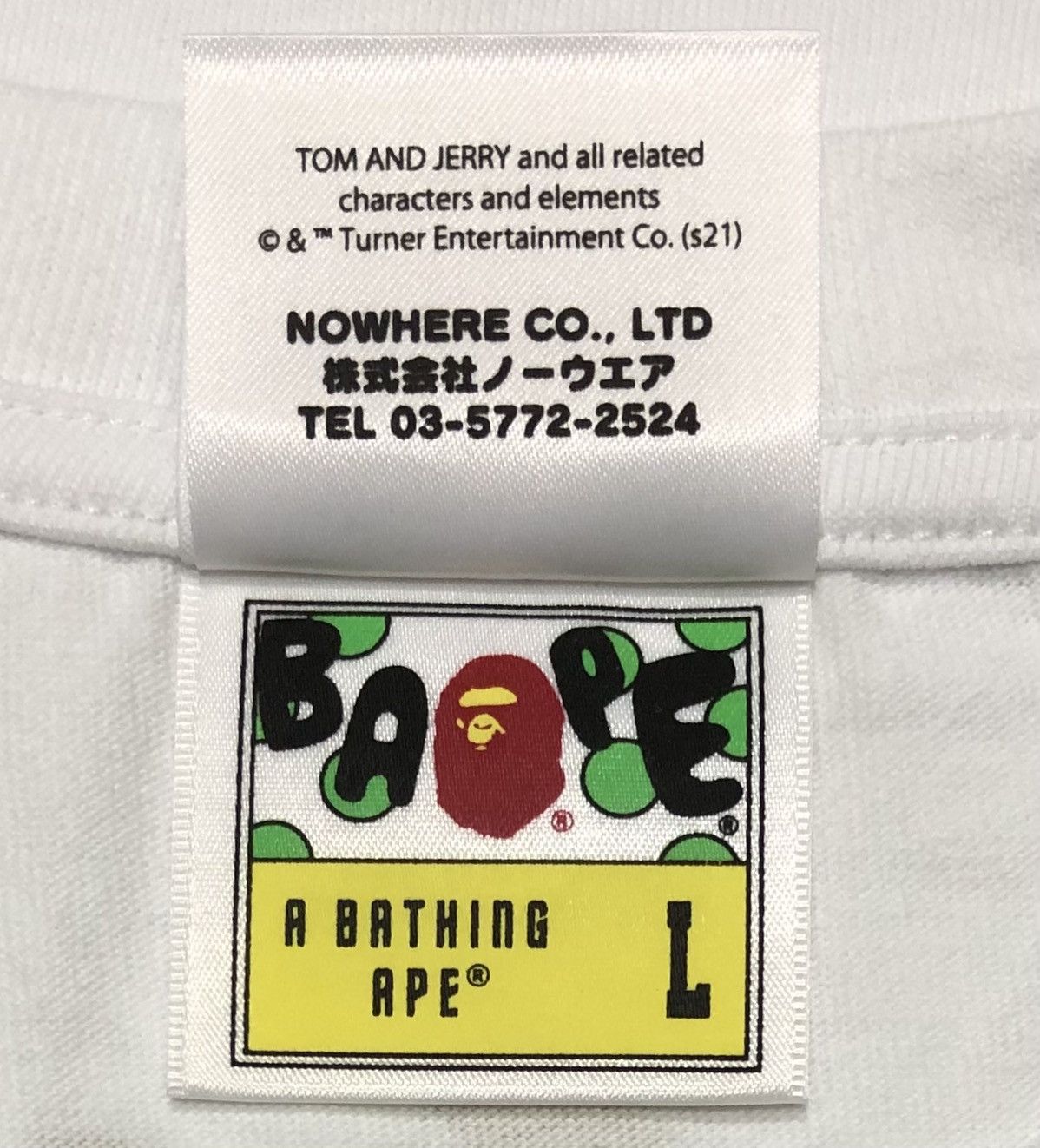 Bape Bape x Tom And Jerry Chasing Tee Size US L / EU 52-54 / 3 - 11 Thumbnail