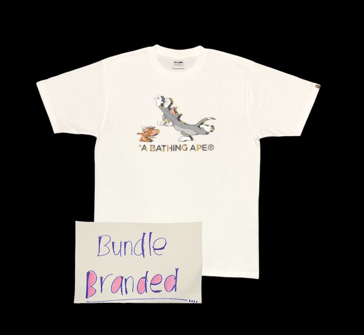 Bape Bape x Tom And Jerry Chasing Tee Size US L / EU 52-54 / 3 - 6 Thumbnail