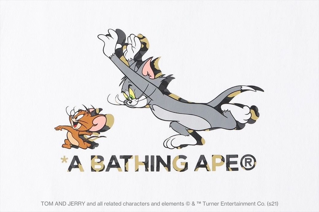 Bape Bape x Tom And Jerry Chasing Tee Size US L / EU 52-54 / 3 - 3 Thumbnail