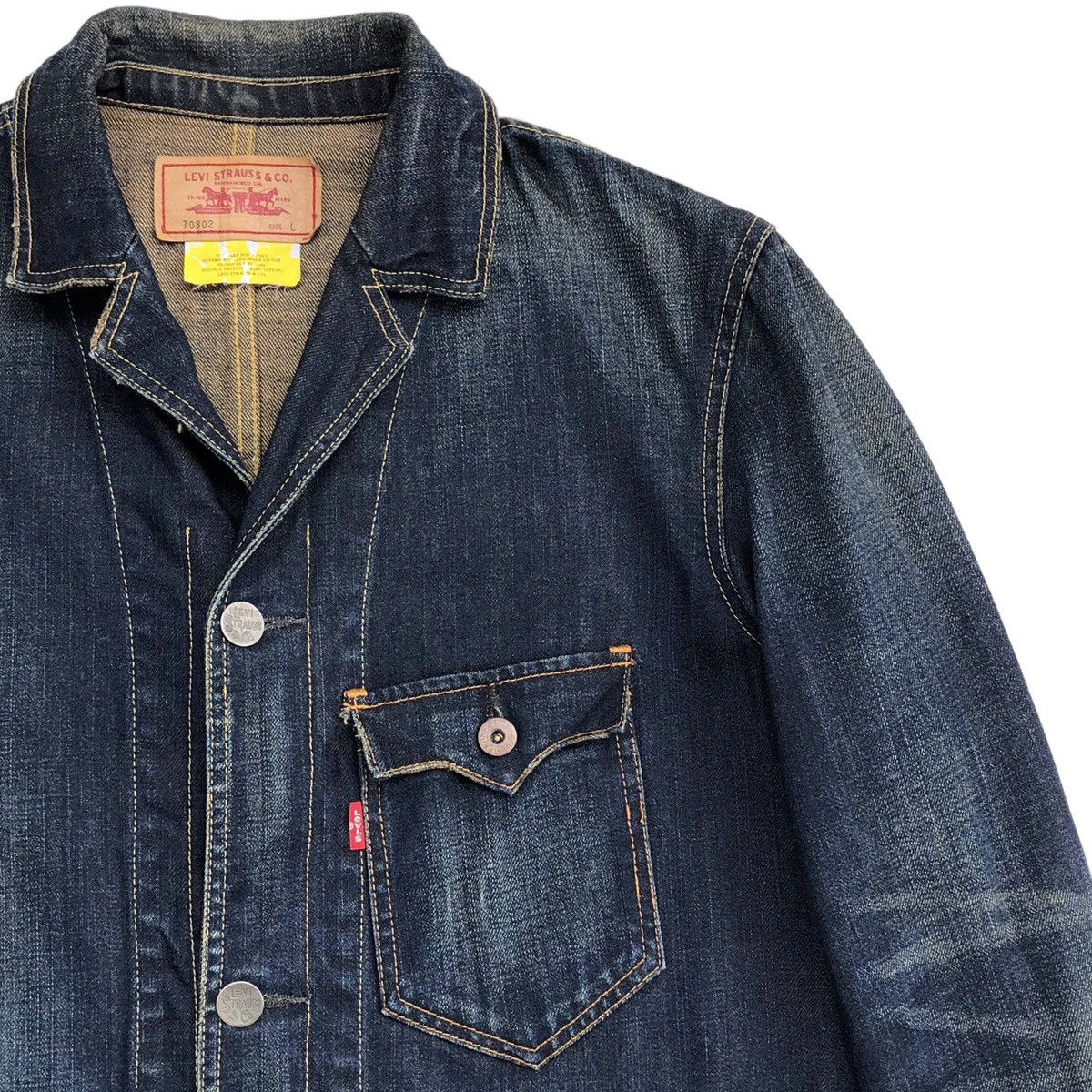 Levi's Vintage Clothing Levis Red Tab Workers Chore Denim Jacket Size US L / EU 52-54 / 3 - 4 Thumbnail