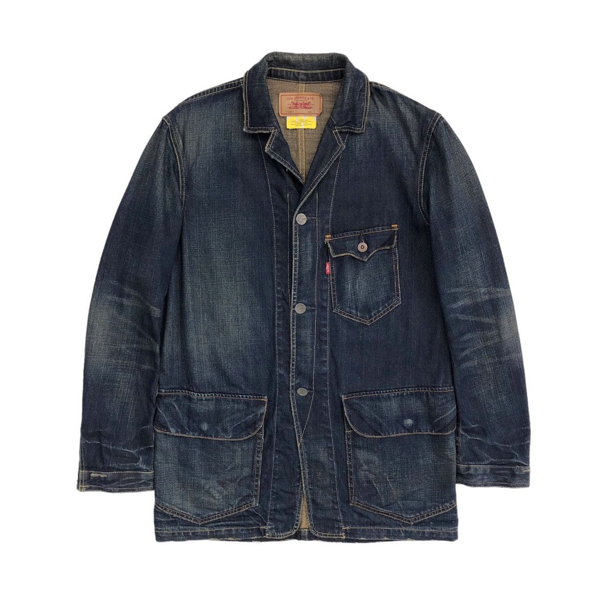 Levi's Vintage Clothing Levis Red Tab Workers Chore Denim Jacket Size US L / EU 52-54 / 3 - 1 Thumbnail