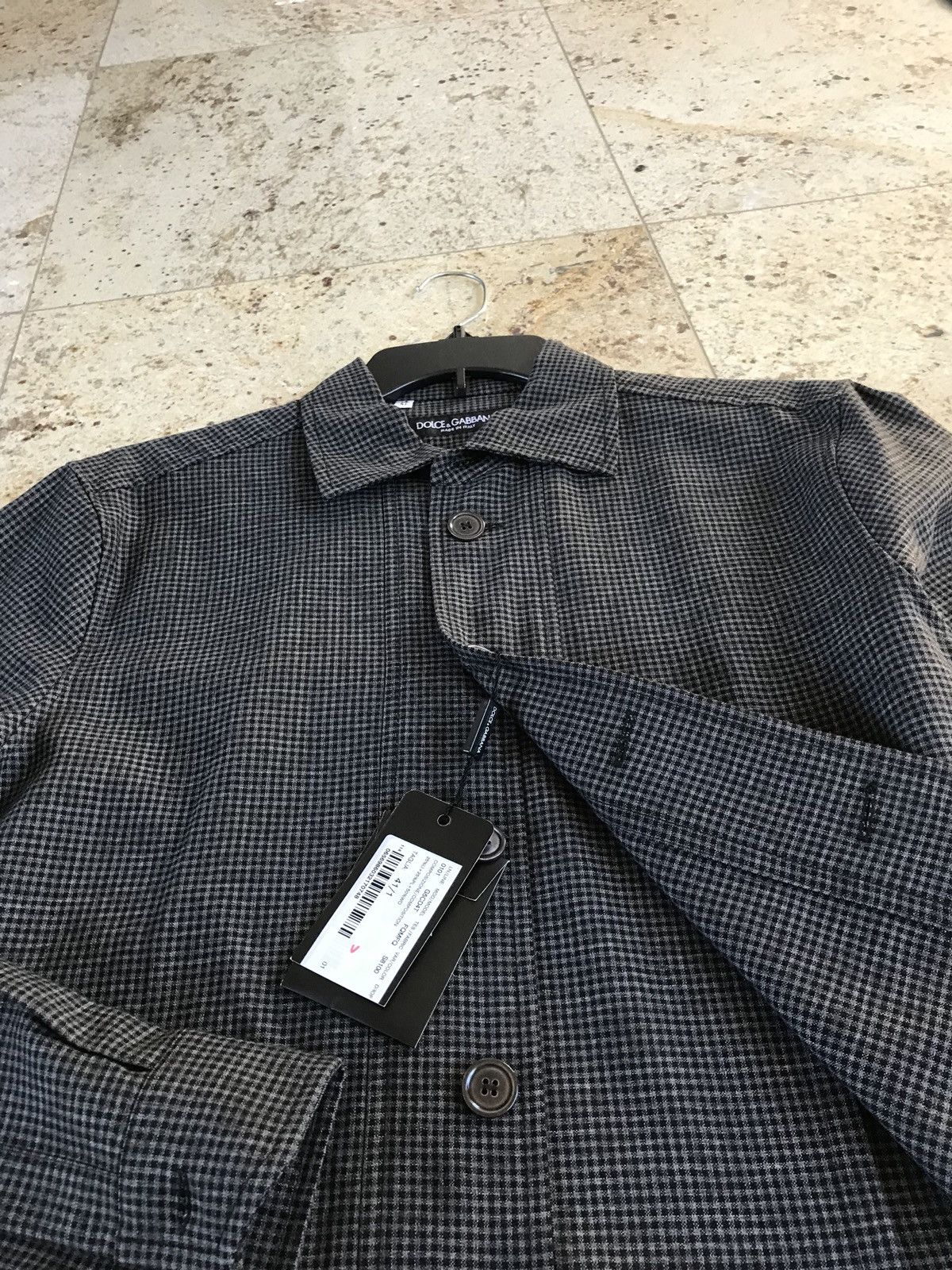 Dolce & Gabbana Grey & Black Fine Box Wool Button Up Size US L / EU 52-54 / 3 - 15 Thumbnail