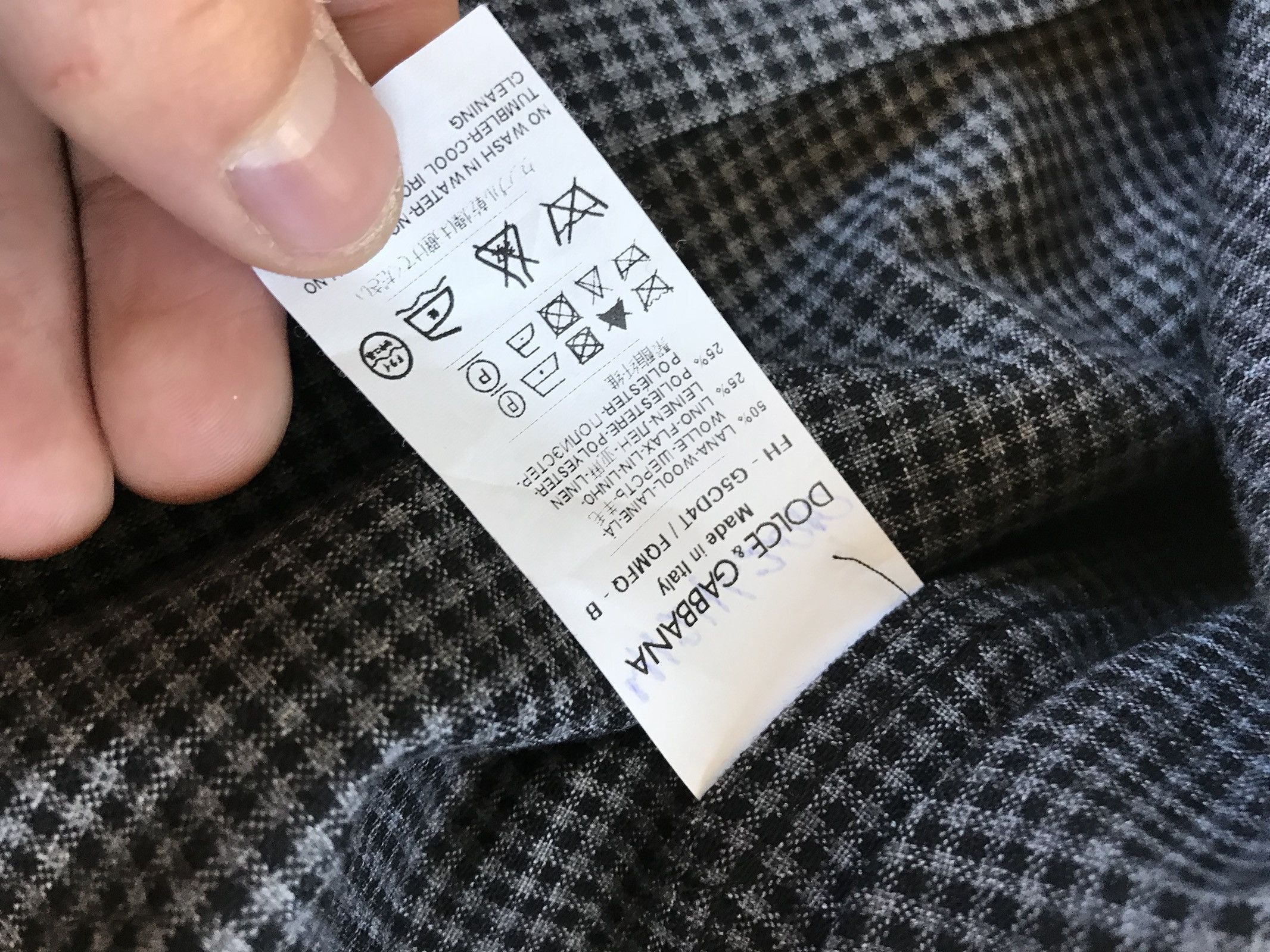 Dolce & Gabbana Grey & Black Fine Box Wool Button Up Size US L / EU 52-54 / 3 - 16 Thumbnail