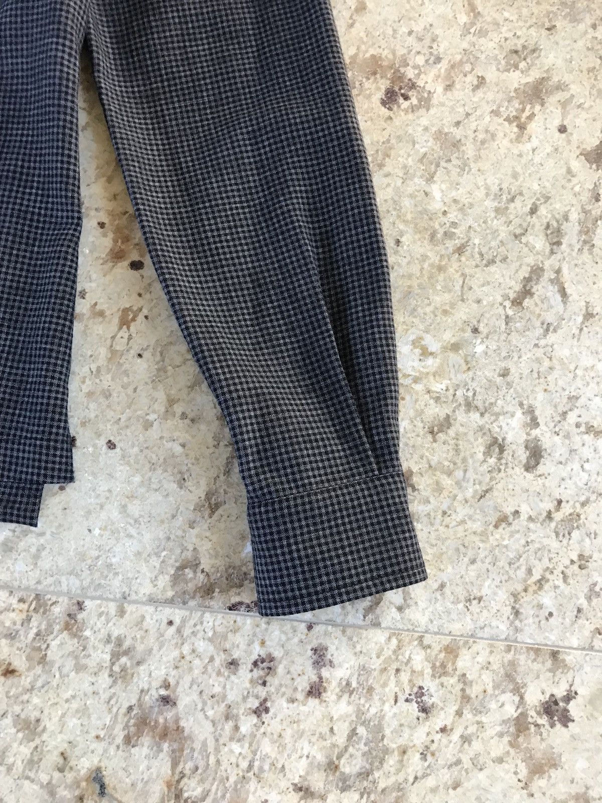 Dolce & Gabbana Grey & Black Fine Box Wool Button Up Size US L / EU 52-54 / 3 - 4 Thumbnail