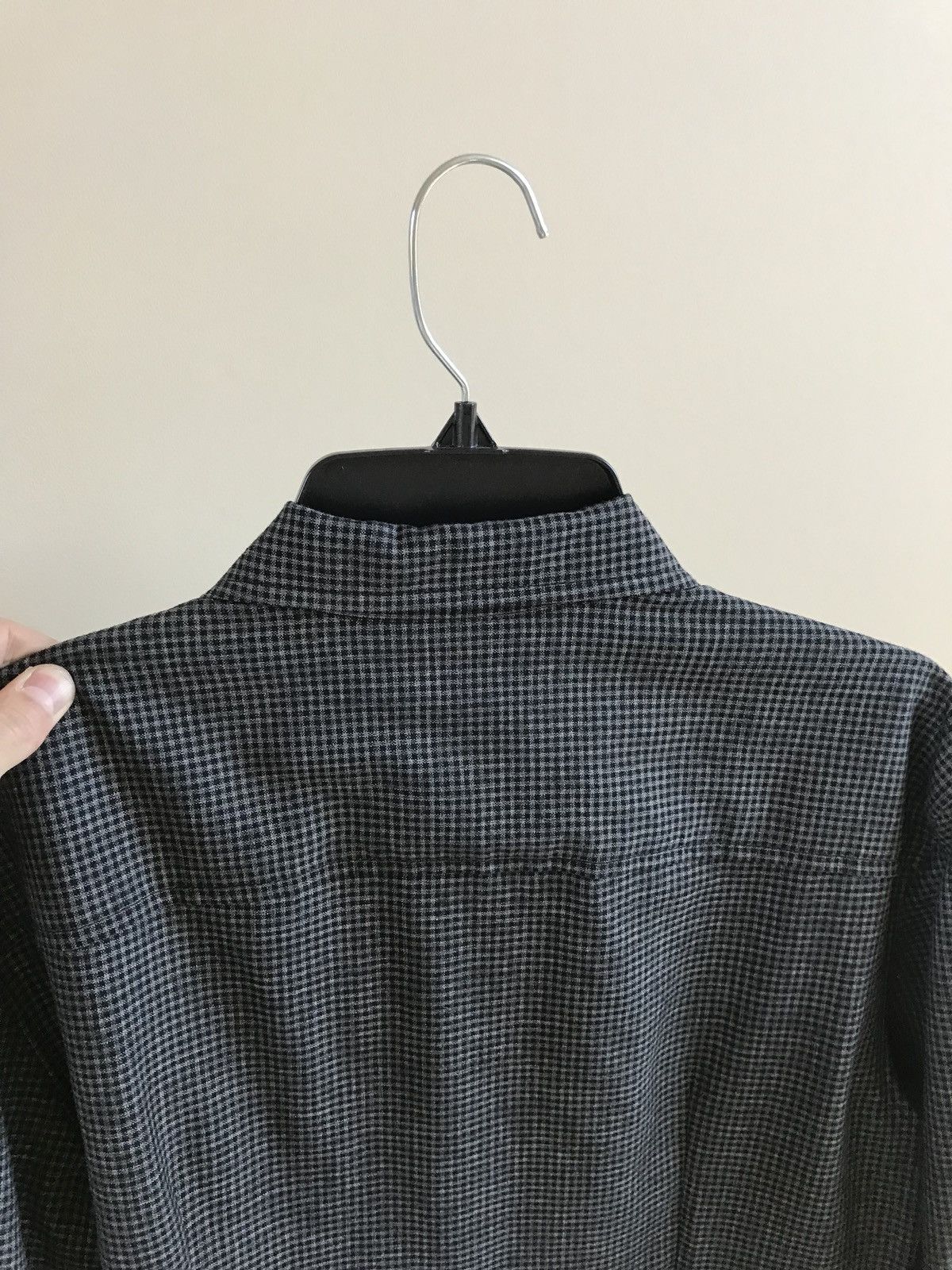 Dolce & Gabbana Grey & Black Fine Box Wool Button Up Size US L / EU 52-54 / 3 - 17 Thumbnail
