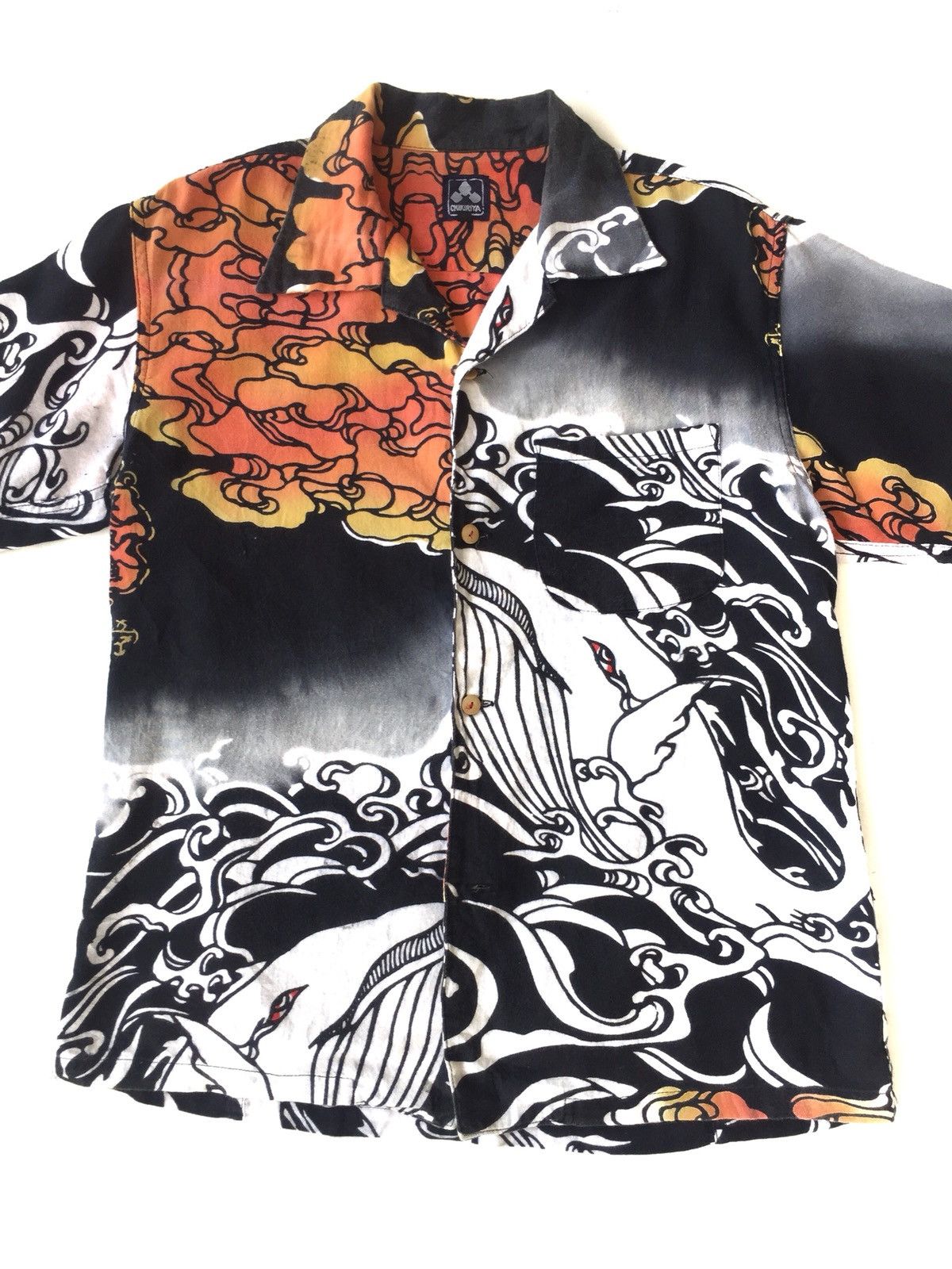 Sun Surf Chikriya 🇯🇵 Whale Ocean Overprint Hawaiian Shirt Size US M / EU 48-50 / 2 - 2 Thumbnail