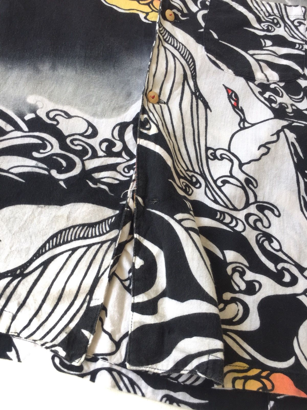 Sun Surf Chikriya 🇯🇵 Whale Ocean Overprint Hawaiian Shirt Size US M / EU 48-50 / 2 - 9 Thumbnail